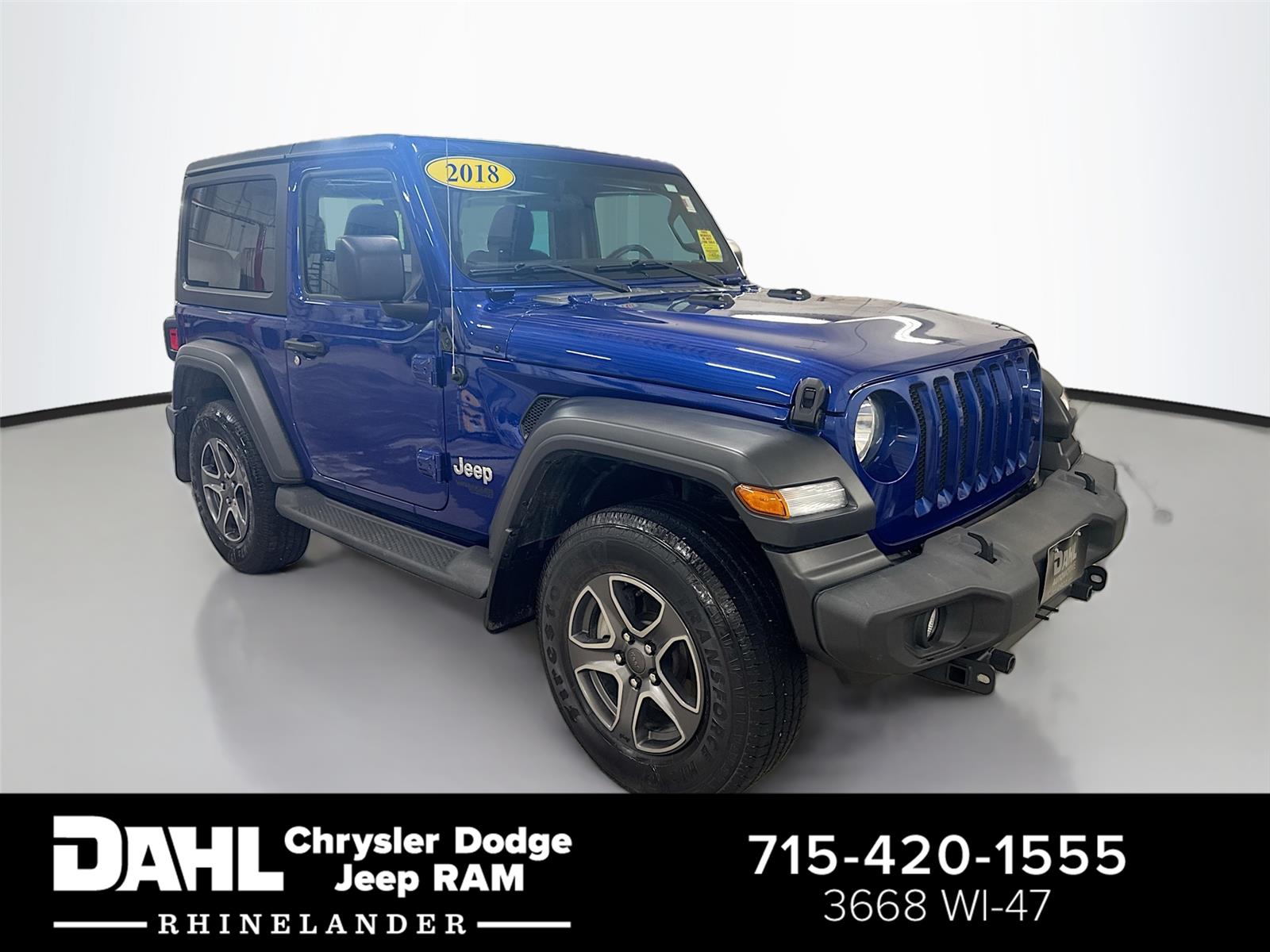 Ocean Blue Metallic Clearcoat 2018 Jeep Wrangler Sport S 4WD SUV / Crossover Four-Wheel Drive 8-Speed Automatic