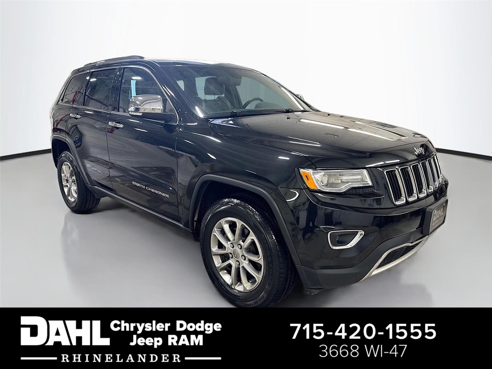 Brilliant Black Crystal Pearlcoat 2015 Jeep Grand Cherokee Limited 4WD SUV / Crossover Four-Wheel Drive 8-Speed Automatic