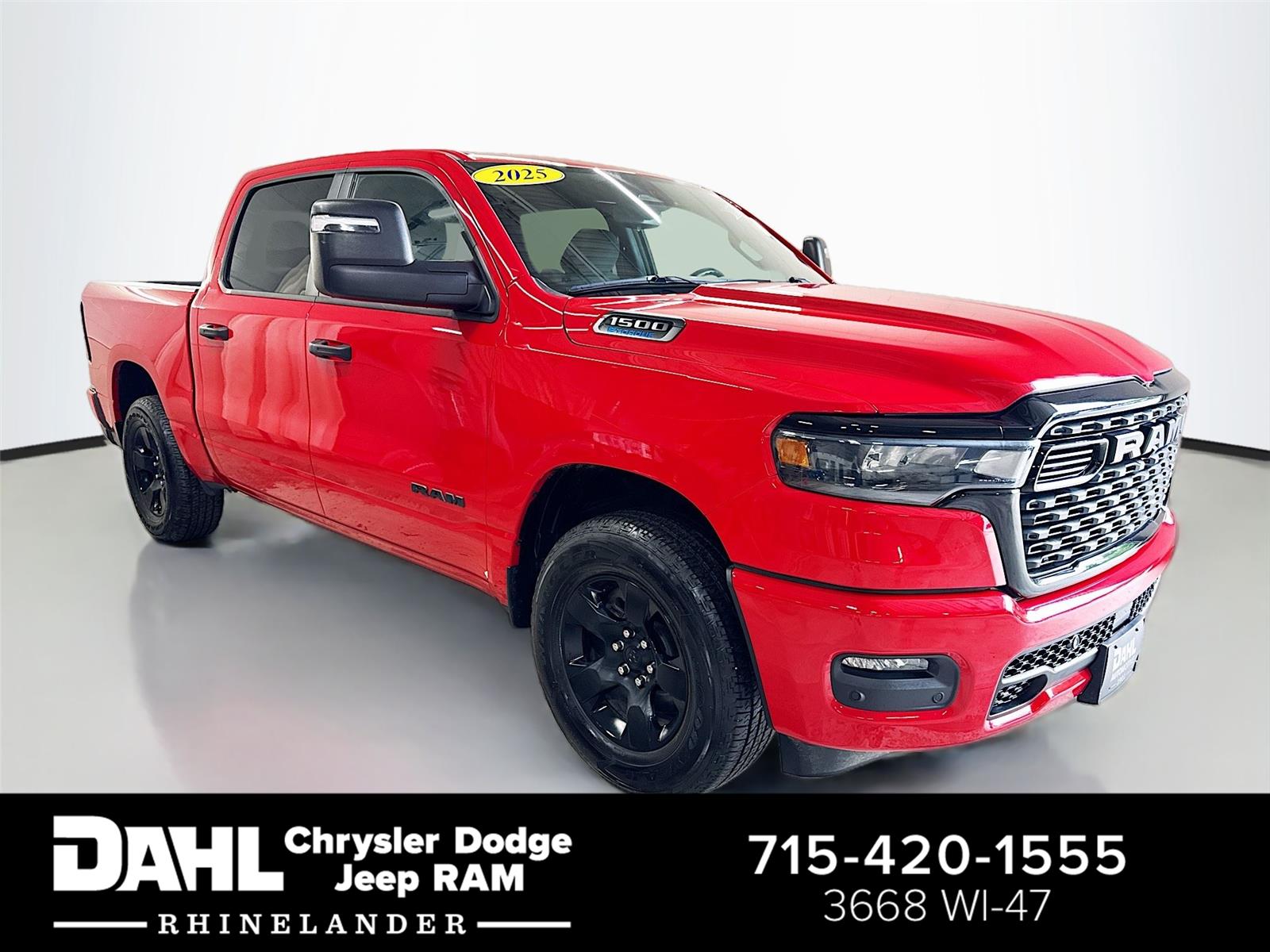 Flame Red Clearcoat 2025 RAM 1500 Pickup Truck Four-Wheel Drive 8-Speed Automatic