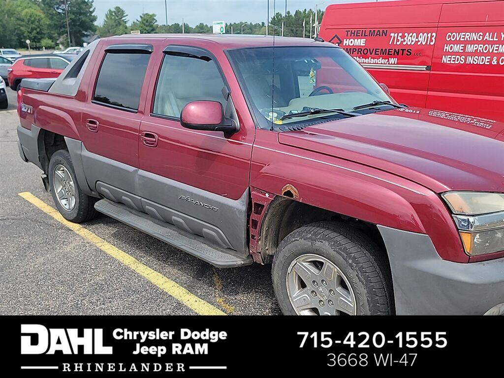 Sport Red Metallic 2004 Chevrolet Avalanche Pickup Truck Four-Wheel Drive 4-Speed Automatic Overdrive