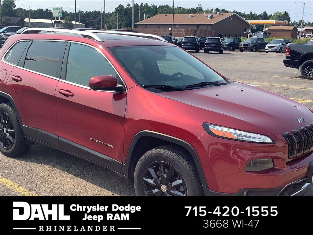 Deep Cherry Red Crystal Pearlcoat 2015 Jeep Cherokee SUV / Crossover Four-Wheel Drive 9-Speed Automatic
