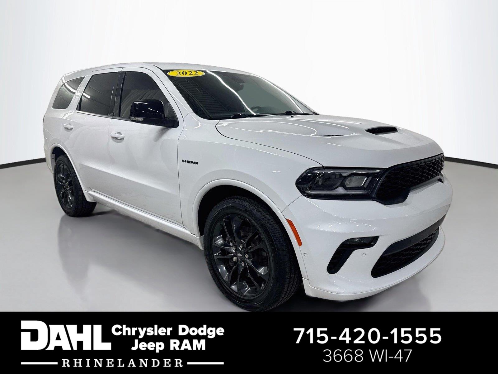 White Knuckle Clearcoat 2022 Dodge Durango SUV / Crossover Rear-Wheel Drive 8-Speed Automatic