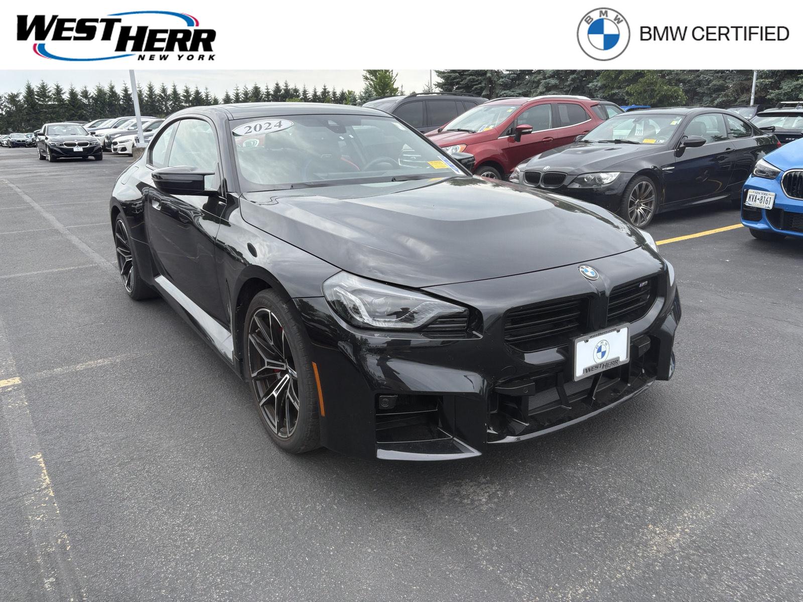 Black Sapphire Metallic 2024 BMW M2 Coupe Rear-Wheel Drive 6-Speed Manual