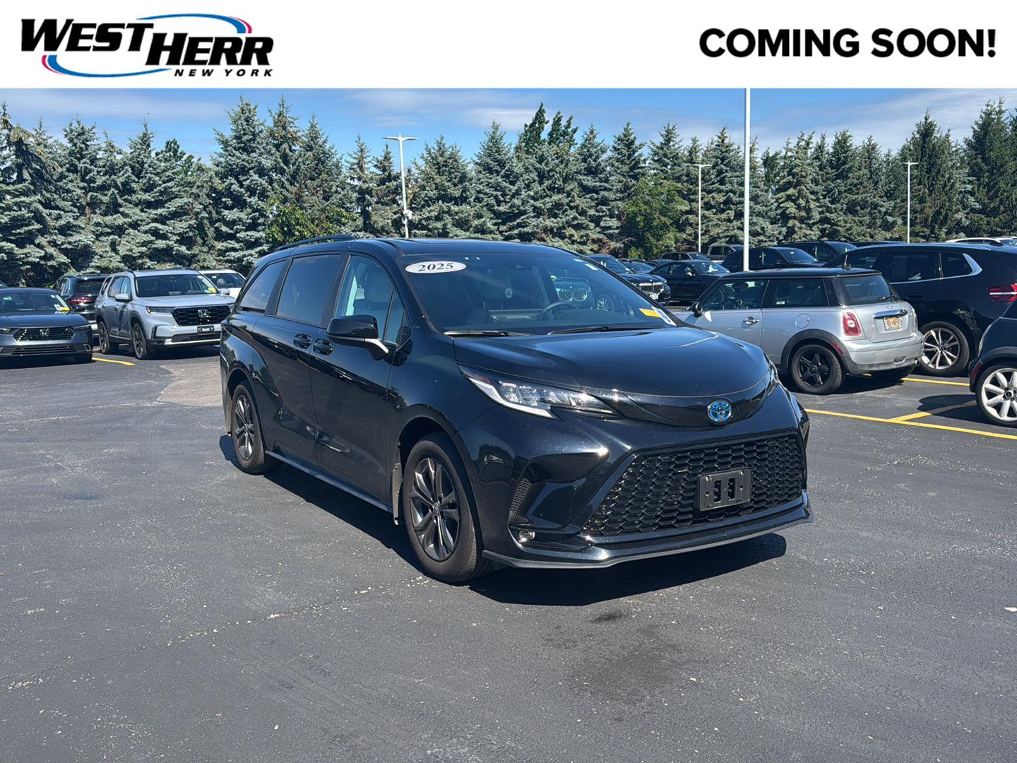 Midnight Black Metallic 2025 Toyota Sienna Minivan All-Wheel Drive Continuously Variable Transmission