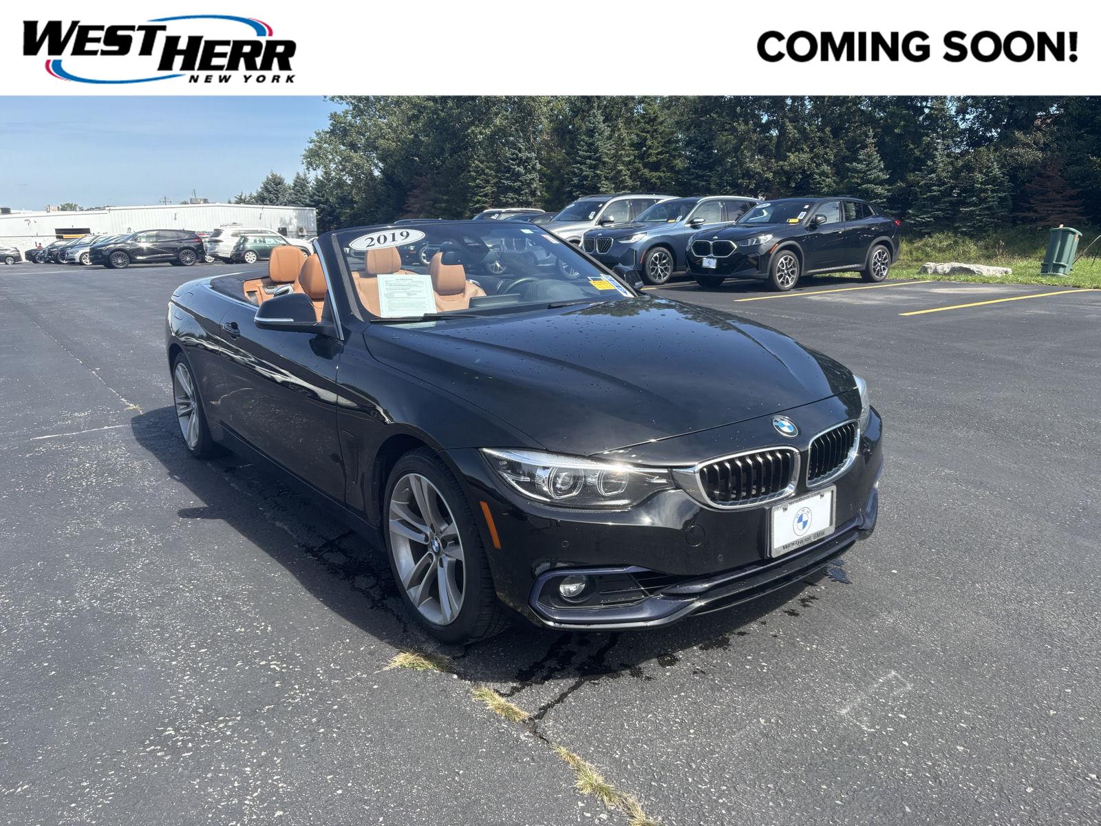 Jet Black 2019 BMW 4 Series Convertible All-Wheel Drive 