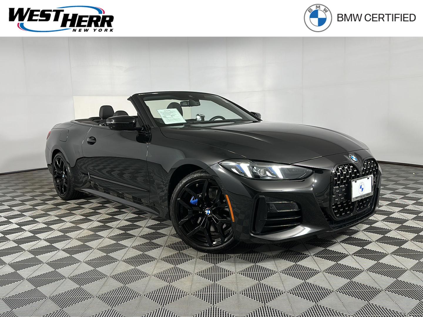 Black Sapphire Metallic 2025 BMW 4 Series Convertible All-Wheel Drive Automatic