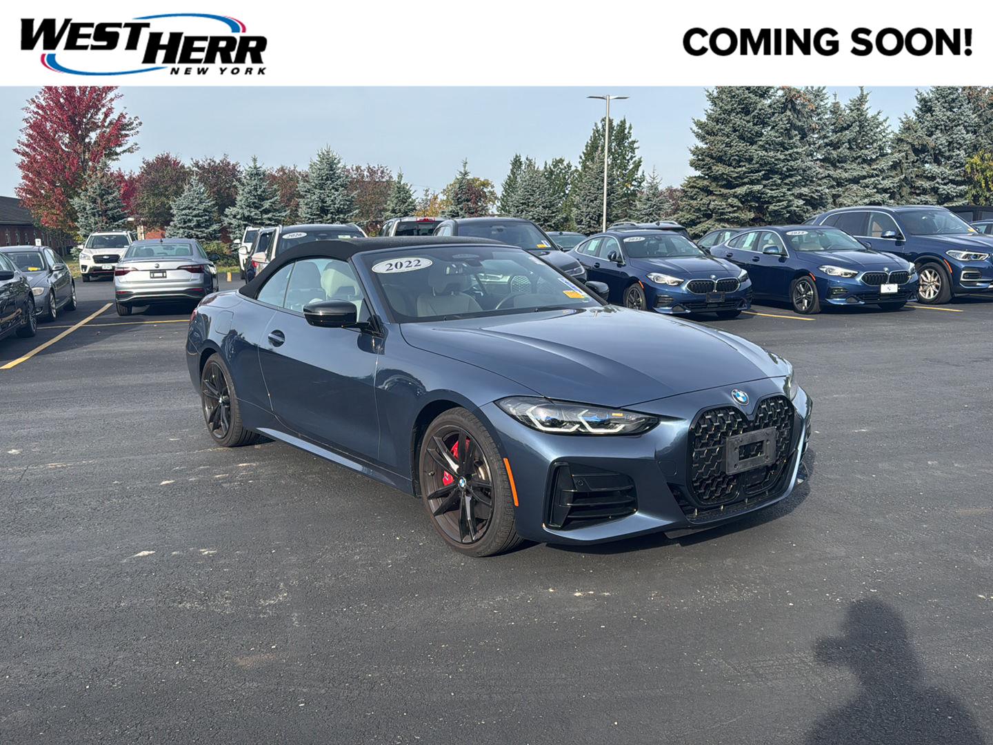 Arctic Race Blue Metallic 2022 BMW 4 Series Convertible All-Wheel Drive Automatic