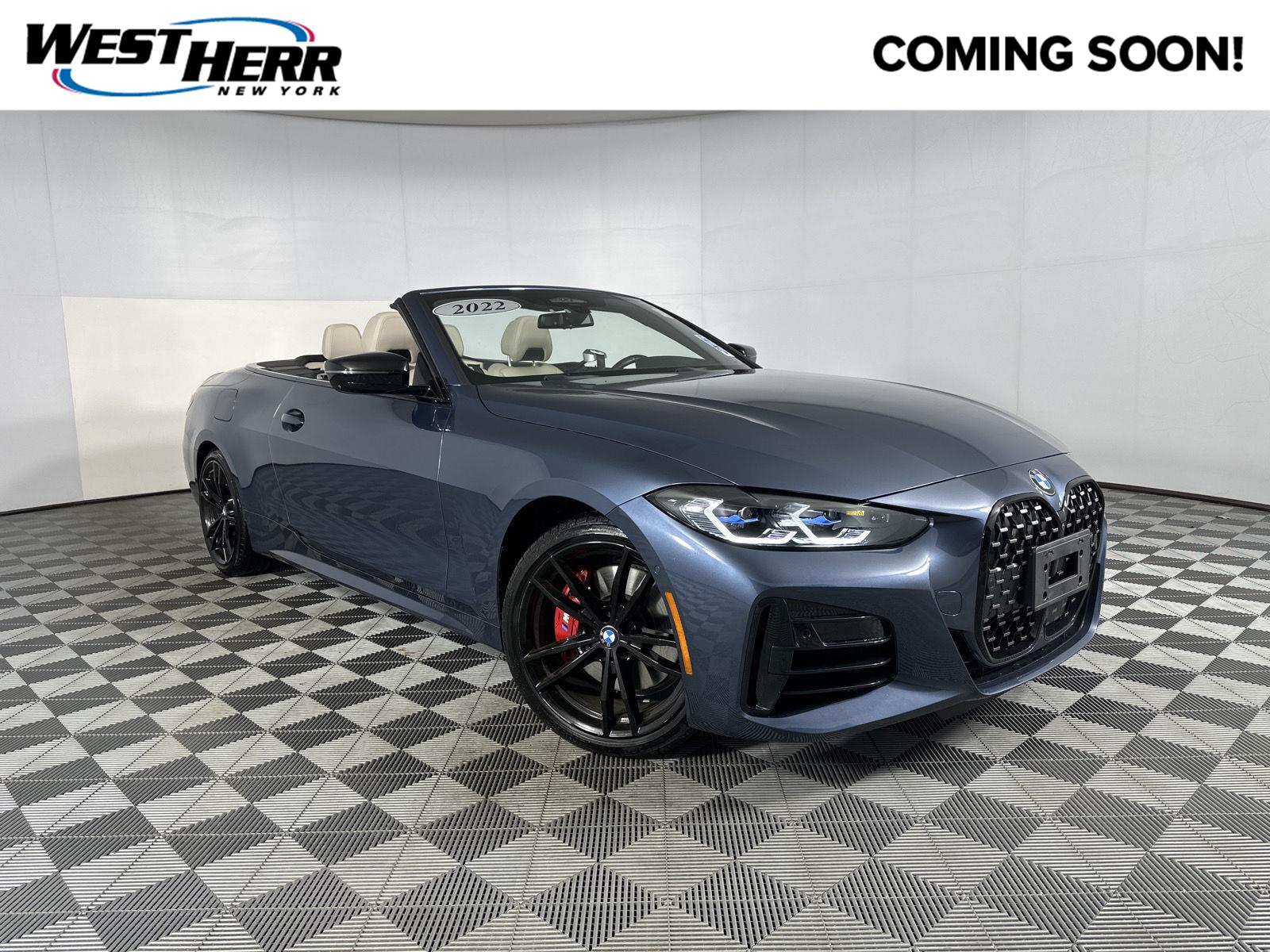 Arctic Race Blue Metallic 2022 BMW 4 Series Convertible All-Wheel Drive Automatic