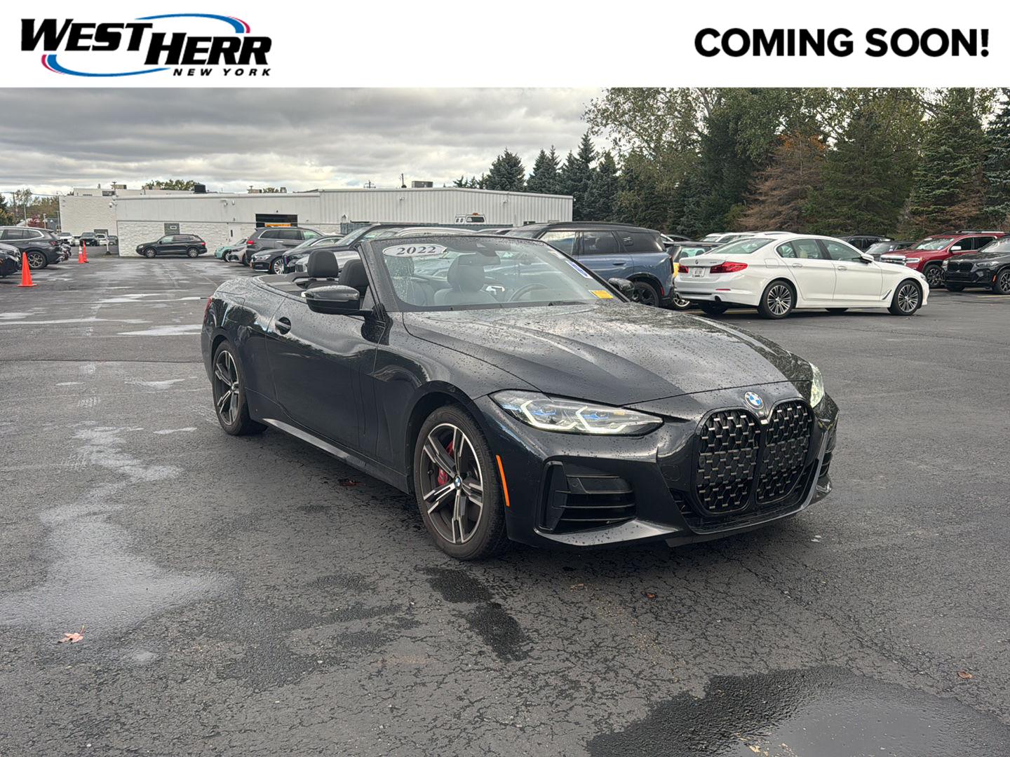 Black Sapphire Metallic 2022 BMW 4 Series Convertible All-Wheel Drive Automatic