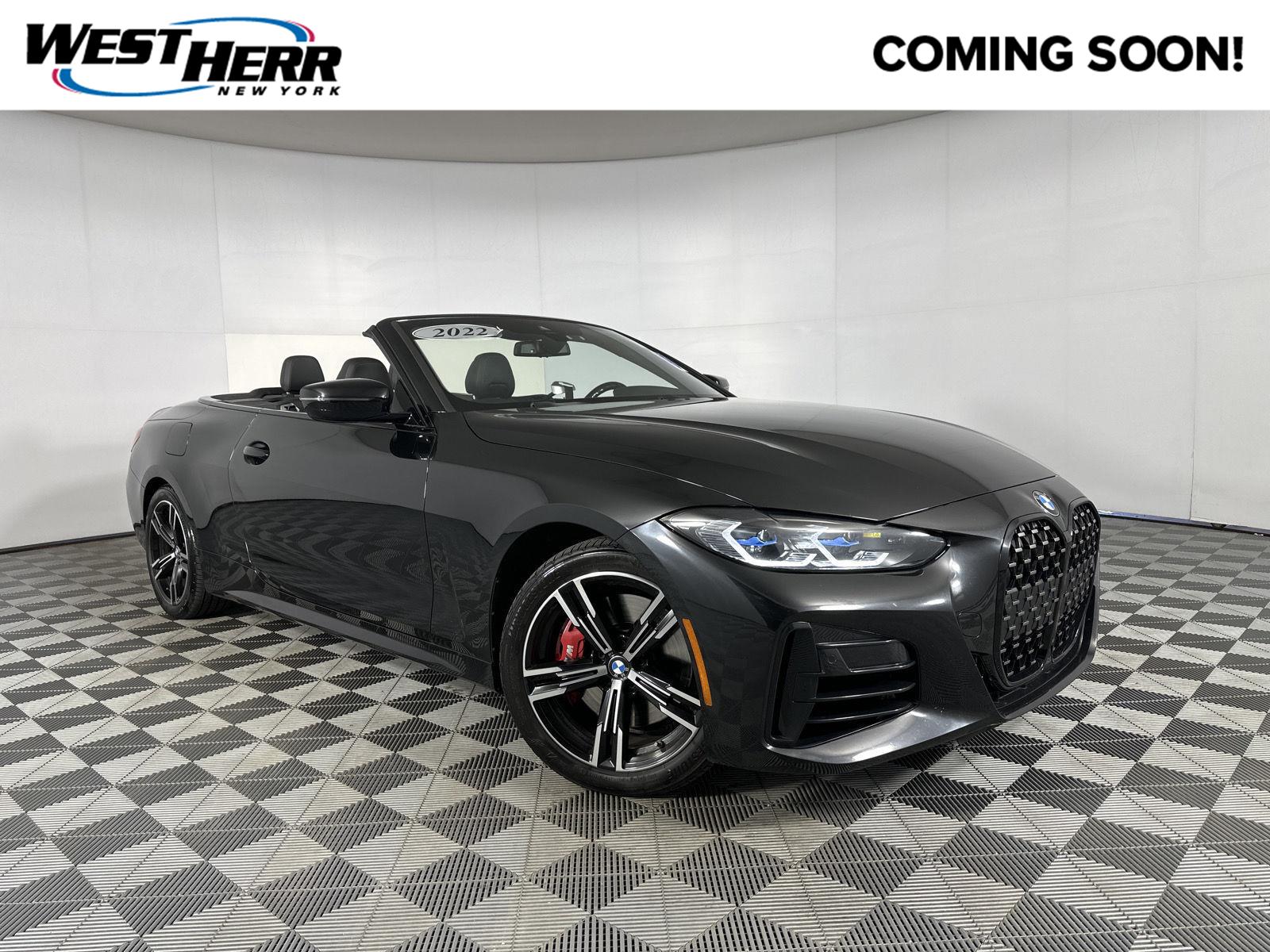 Black Sapphire Metallic 2022 BMW 4 Series Convertible All-Wheel Drive Automatic