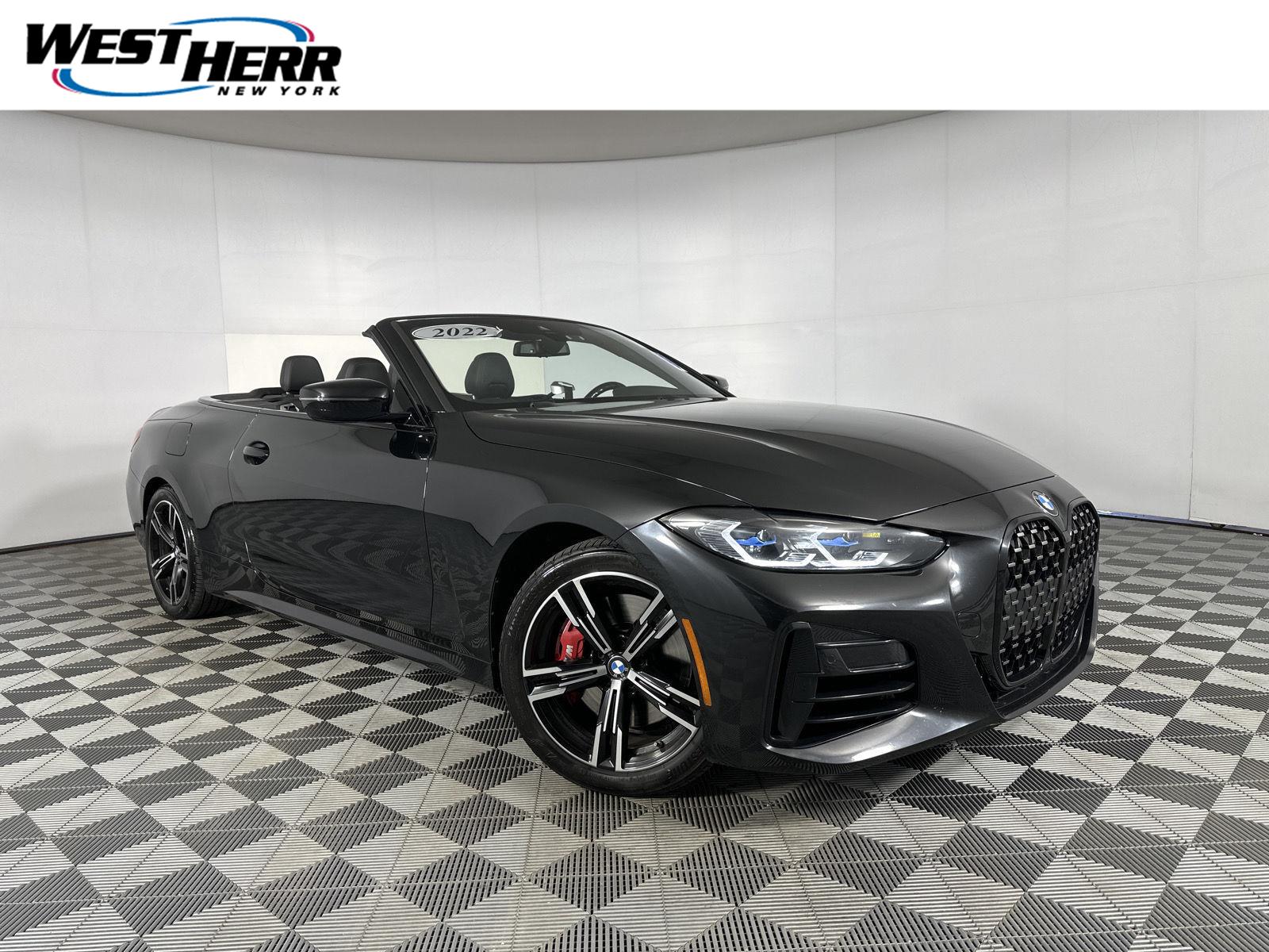 Black Sapphire Metallic 2022 BMW 4 Series Convertible All-Wheel Drive Automatic