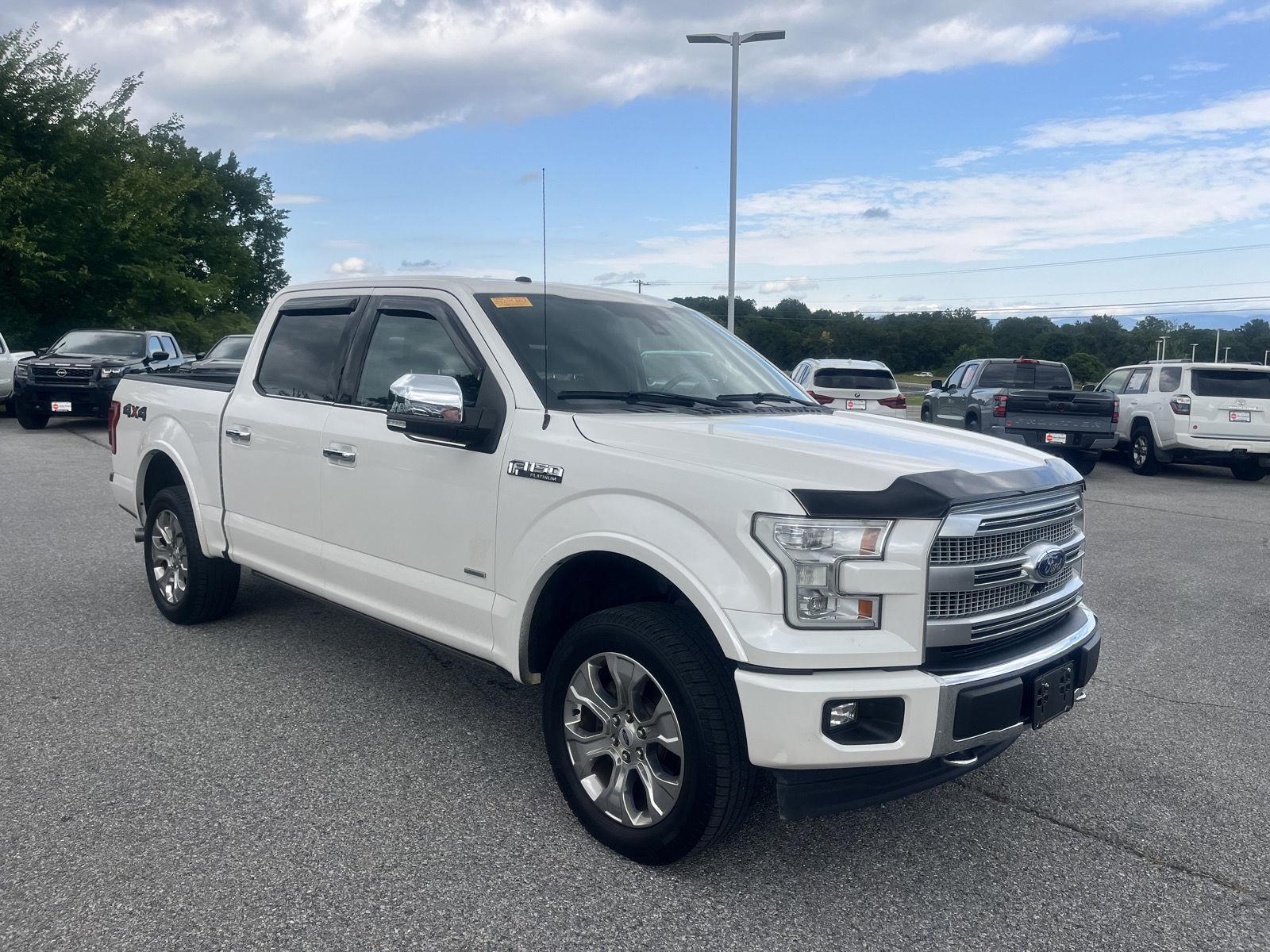 White Platinum Metallic Tri-Coat 2017 Ford F-150 Pickup Truck Four-Wheel Drive Automatic