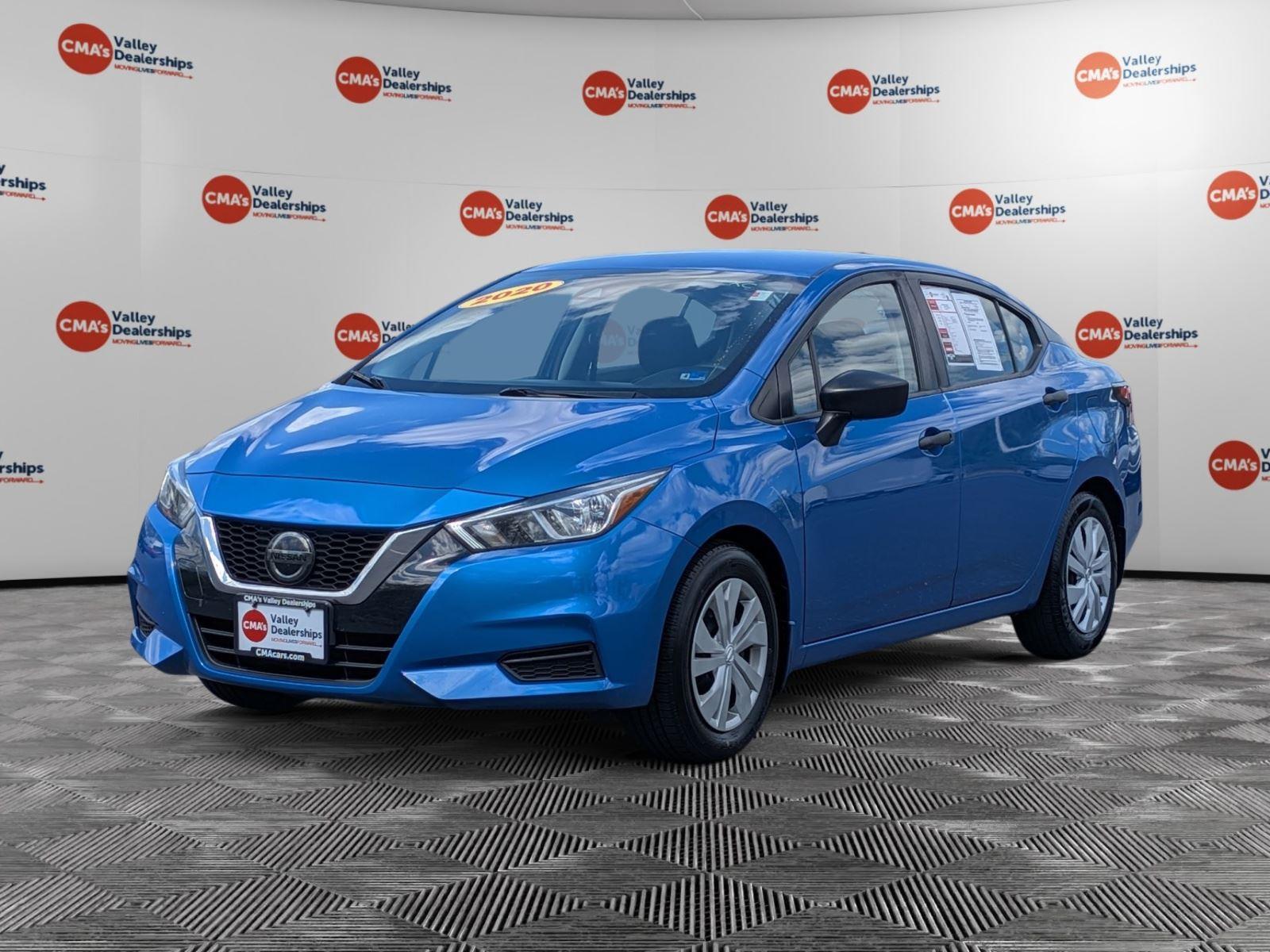 Electric Blue Metallic 2020 Nissan Versa S FWD Sedan Front-Wheel Drive Continuously Variable Transmission
