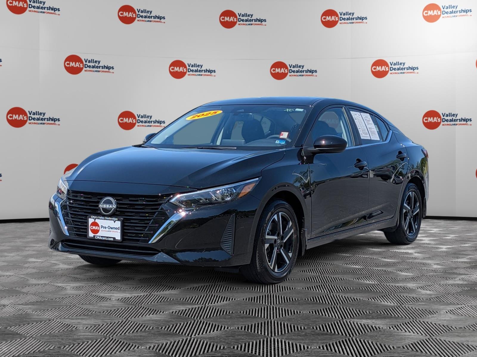Super Black 2025 Nissan Sentra SV FWD Sedan Front-Wheel Drive Continuously Variable Transmission