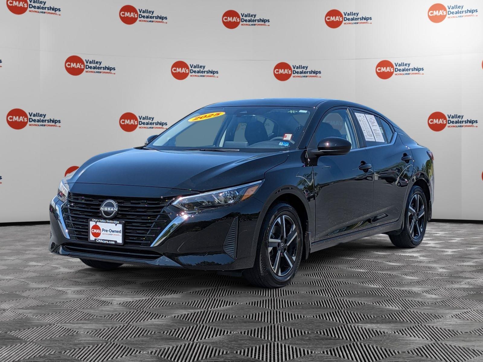 Super Black 2025 Nissan Sentra SV FWD Sedan Front-Wheel Drive Continuously Variable Transmission