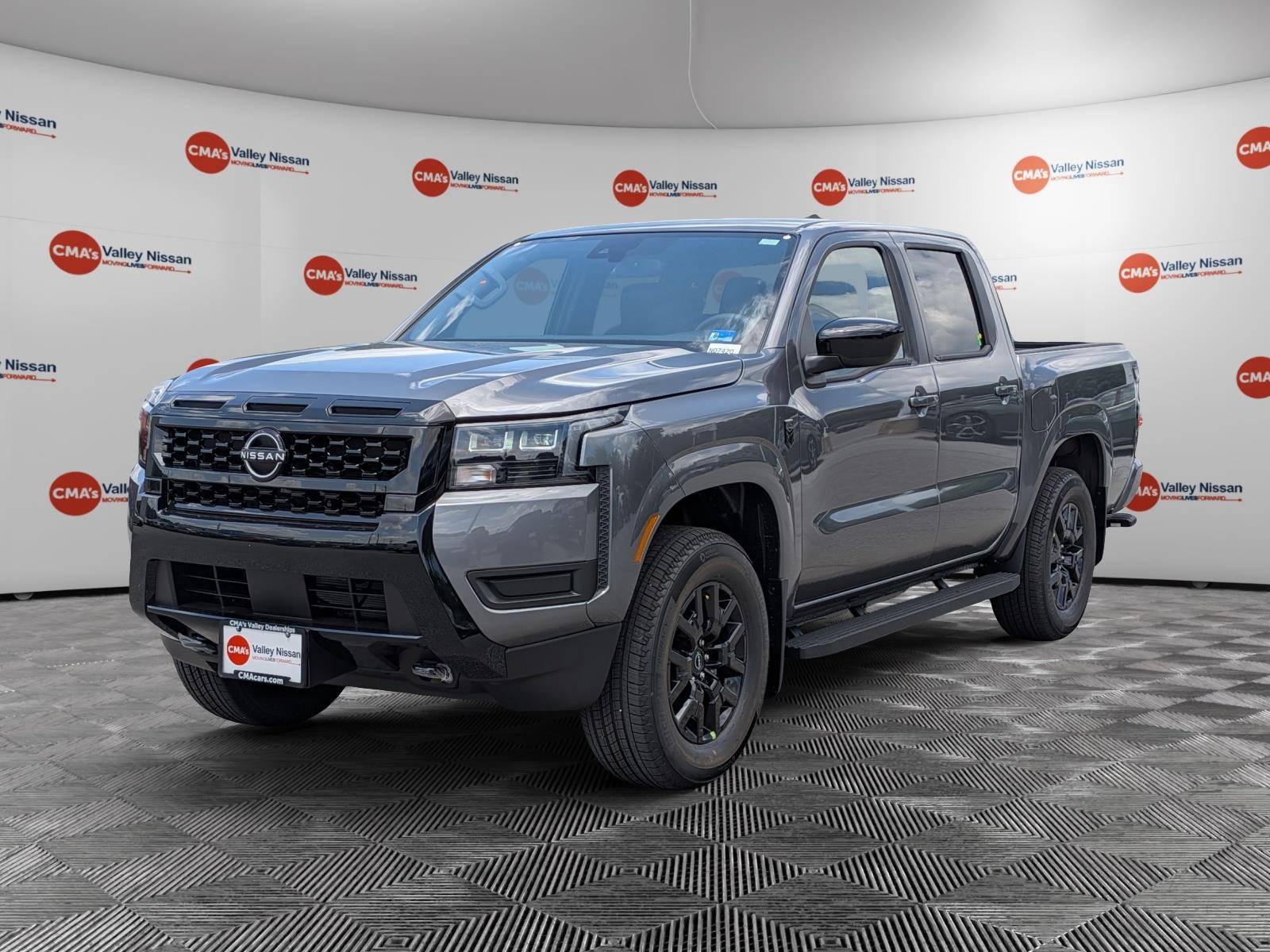 Gray (Gun Metallic) 2026 Nissan Frontier SV Crew Cab 4WD Pickup Truck Four-Wheel Drive Automatic