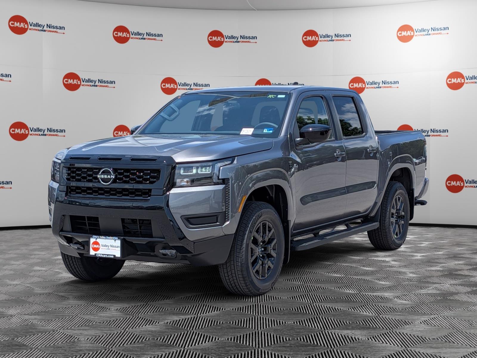 Gray (Gun Metallic) 2026 Nissan Frontier SV Crew Cab 4WD Pickup Truck Four-Wheel Drive Automatic