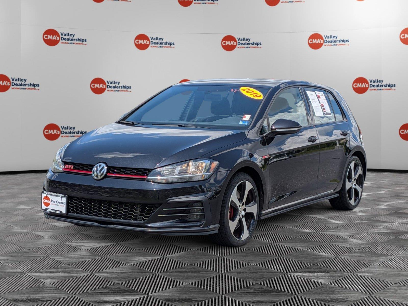 Deep Black Pearl 2019 Volkswagen Golf GTI Hatchback Front-Wheel Drive Automatic