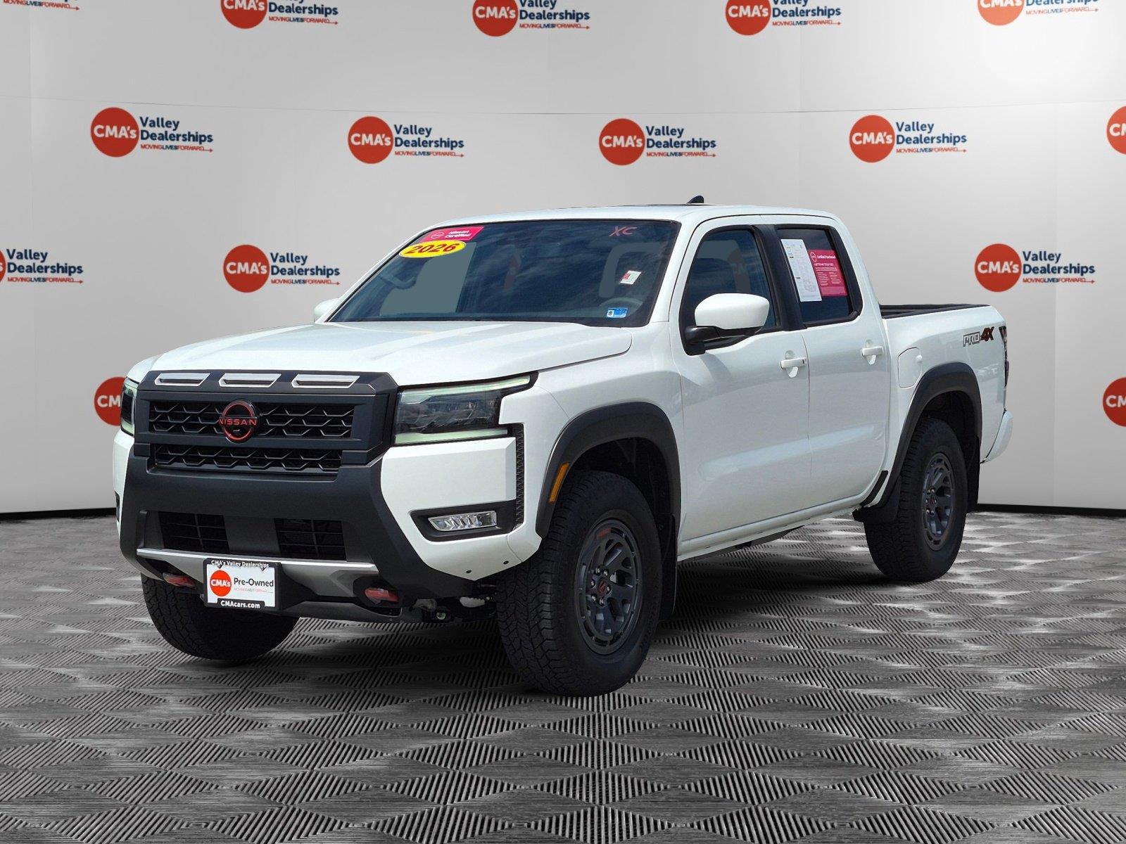 Glacier White 2026 Nissan Frontier Pickup Truck Four-Wheel Drive Automatic