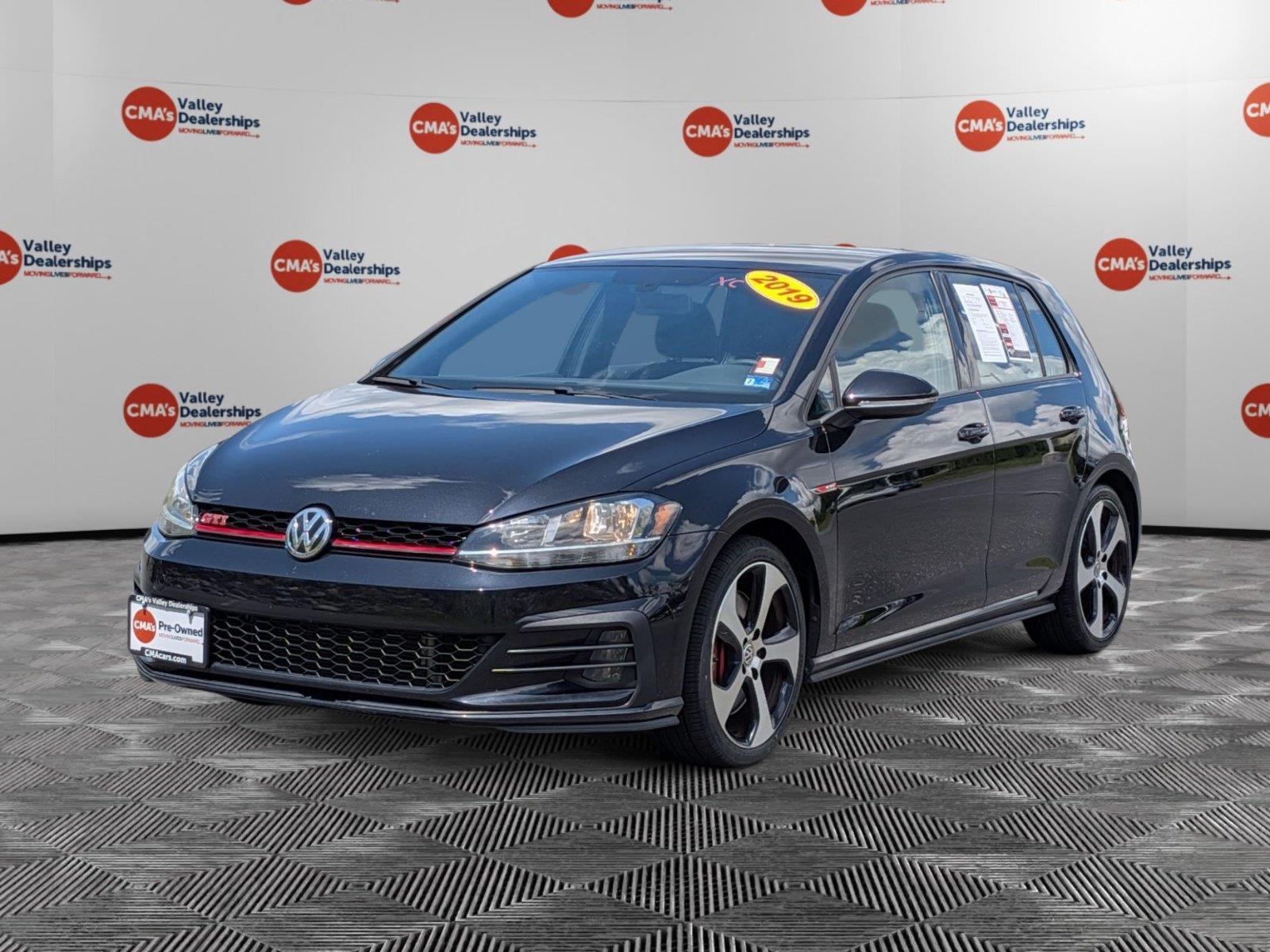 Deep Black Pearl 2019 Volkswagen Golf GTI Hatchback Front-Wheel Drive Automatic