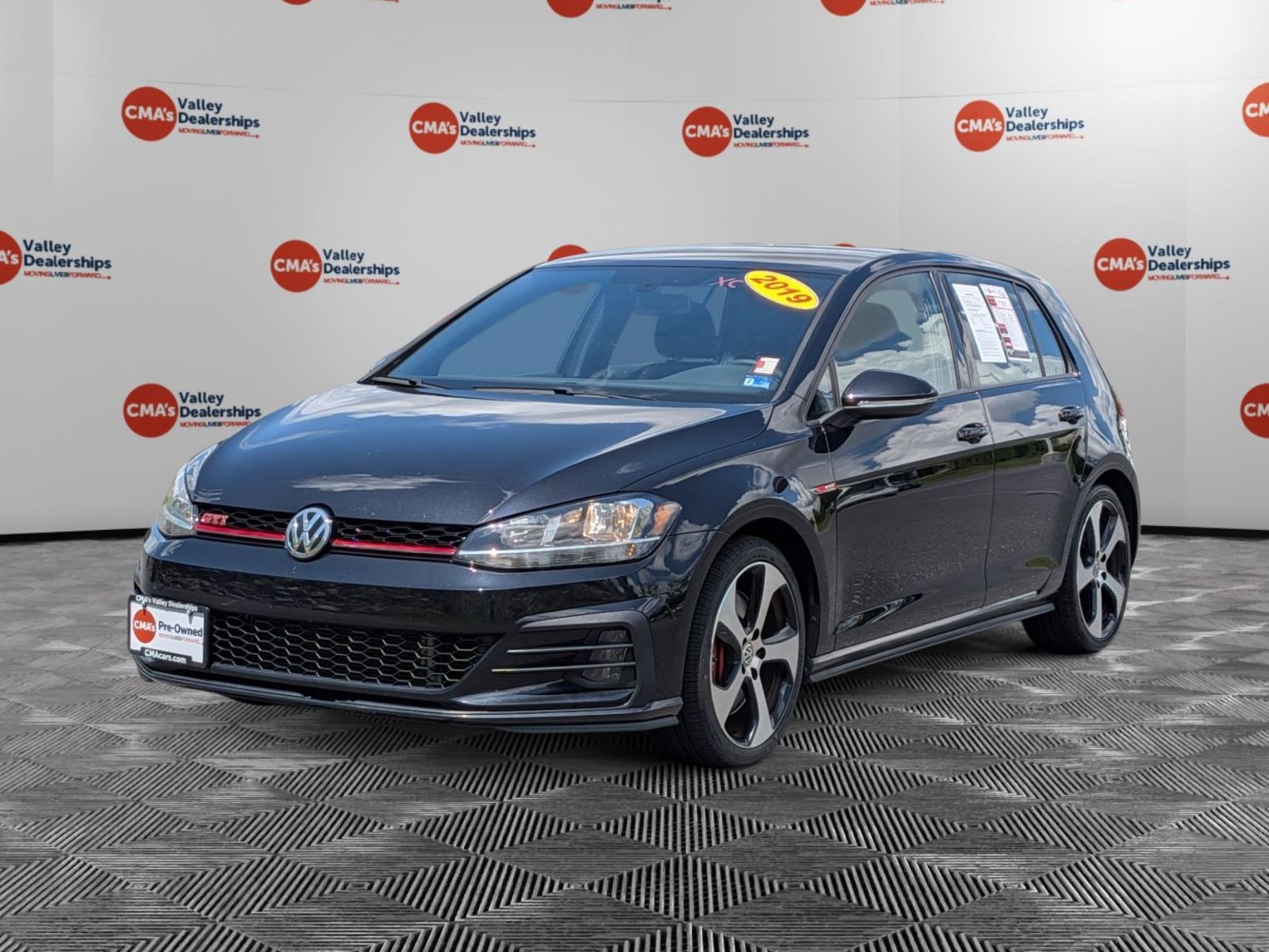 Deep Black Pearl 2019 Volkswagen Golf GTI Hatchback Front-Wheel Drive Automatic