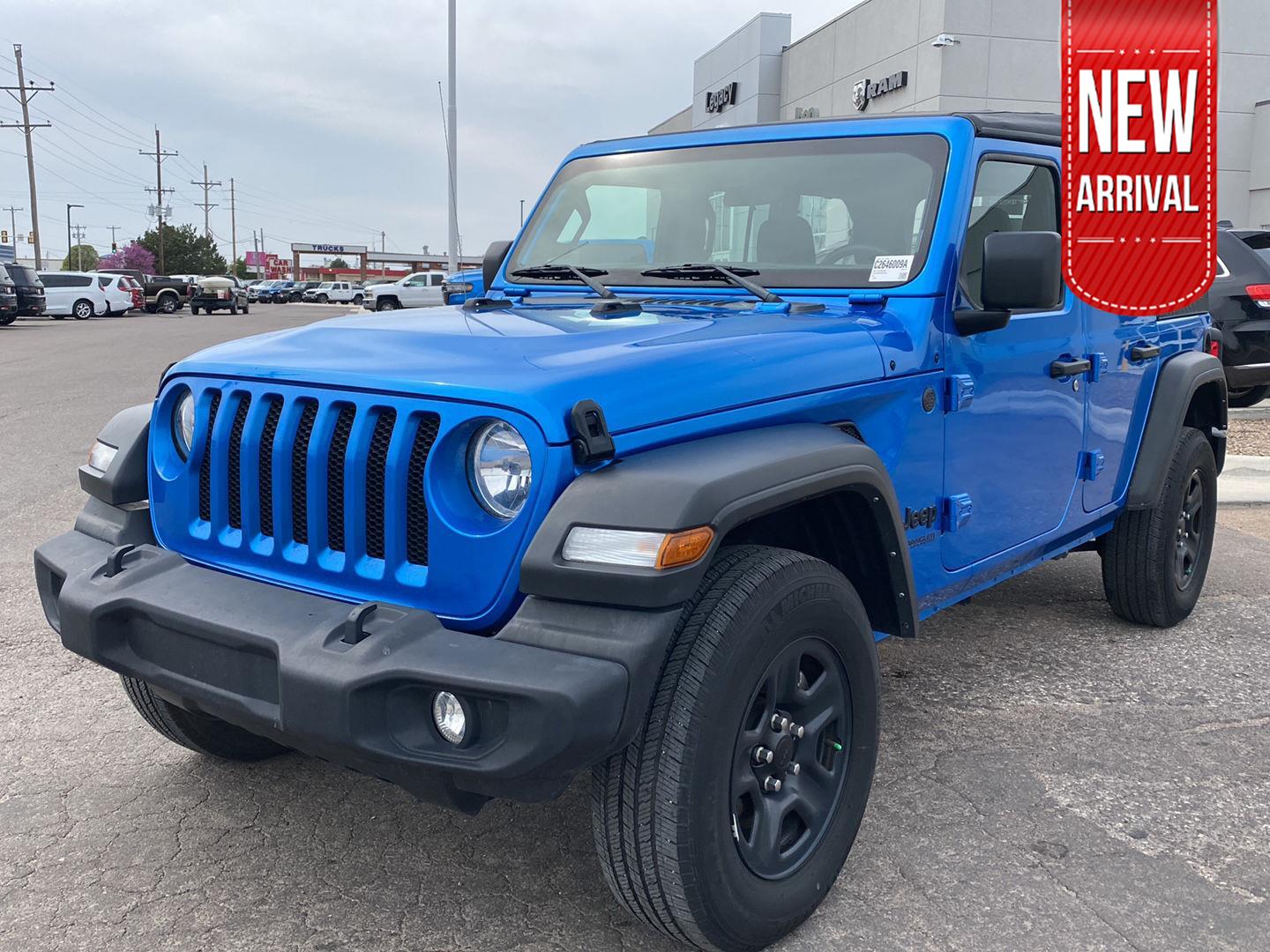 Hydro Blue Pearlcoat 2022 Jeep Wrangler Unlimited Sport 4WD SUV / Crossover Four-Wheel Drive 6-Speed Manual