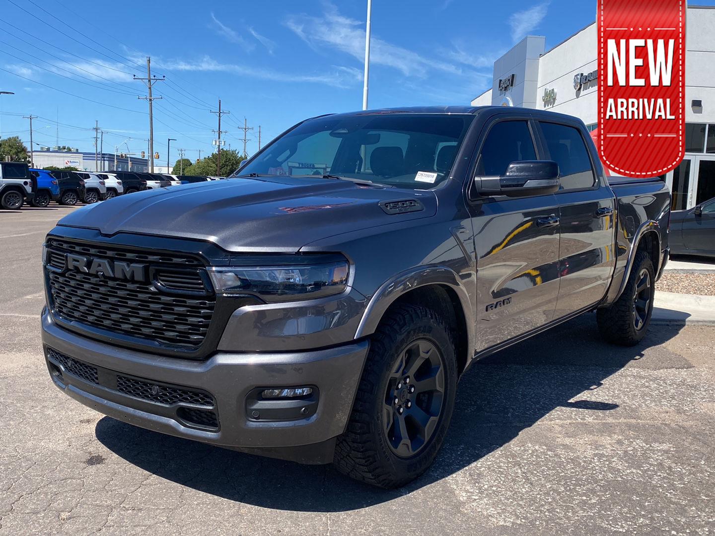 Gray (Granite Crystal Metallic Clearcoat) 2025 RAM 1500 Pickup Truck Four-Wheel Drive 8-Speed Automatic
