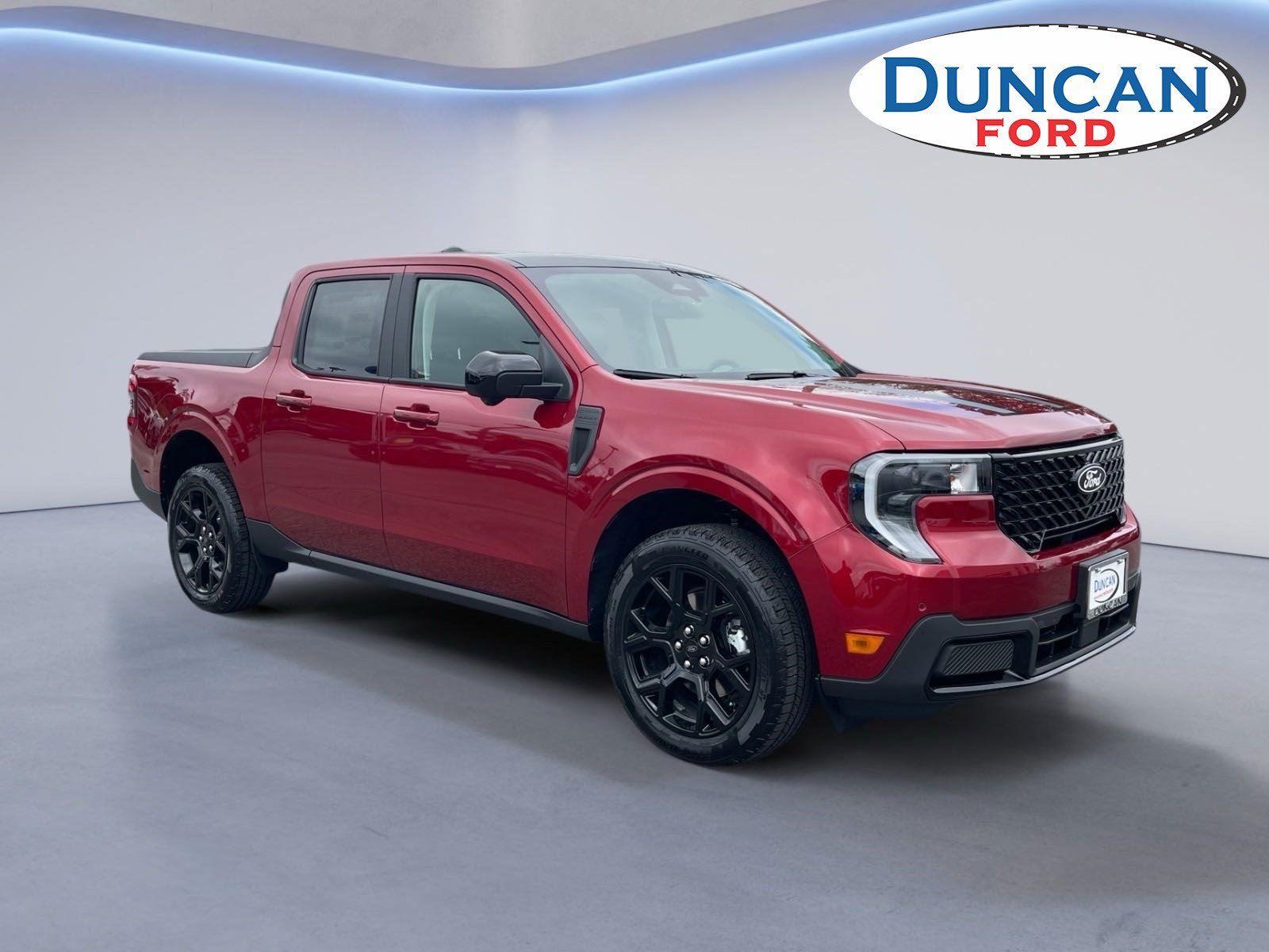 Ruby Red Metallic Tinted Clearcoat 2025 Ford Maverick Lariat SuperCrew AWD Pickup Truck All-Wheel Drive 8-Speed Automatic