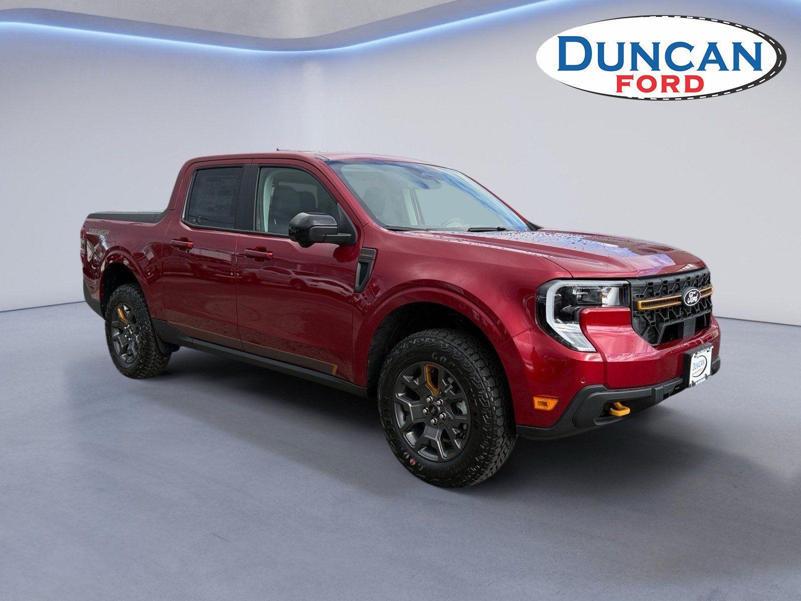 Ruby Red Metallic Tinted Clearcoat 2026 Ford Maverick Tremor SuperCrew AWD Pickup Truck All-Wheel Drive 8-Speed Automatic