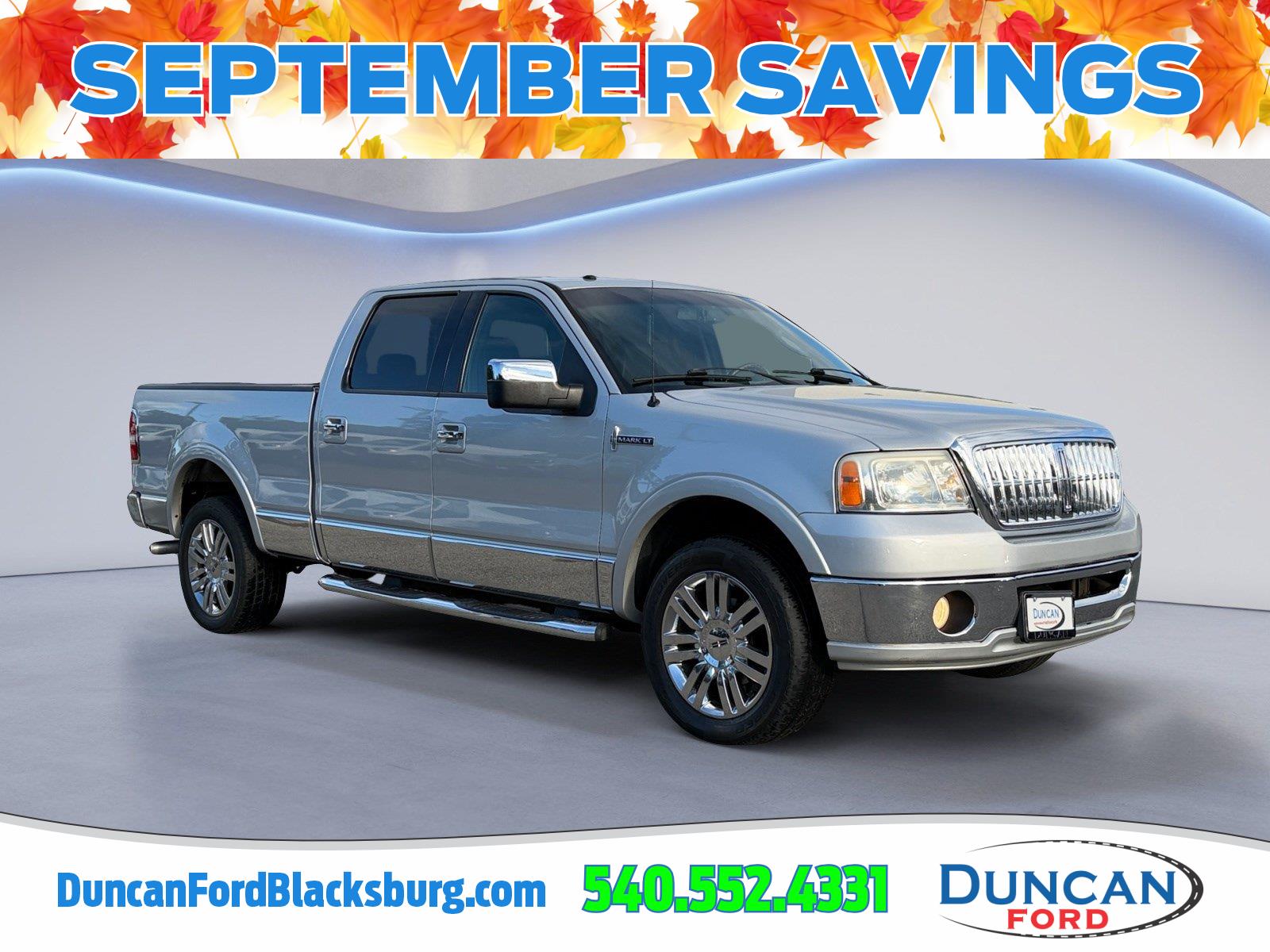 Silver Clearcoat Metallic 2008 Lincoln Mark LT Pickup Truck 4-Speed Automatic Overdrive