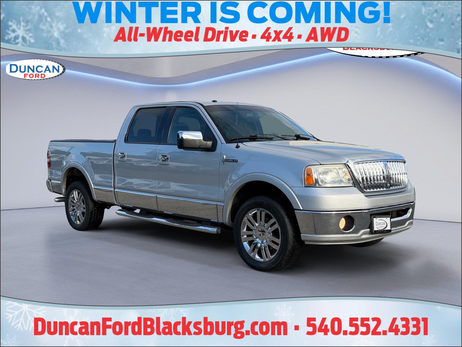Silver Clearcoat Metallic 2008 Lincoln Mark LT Pickup Truck 4-Speed Automatic Overdrive