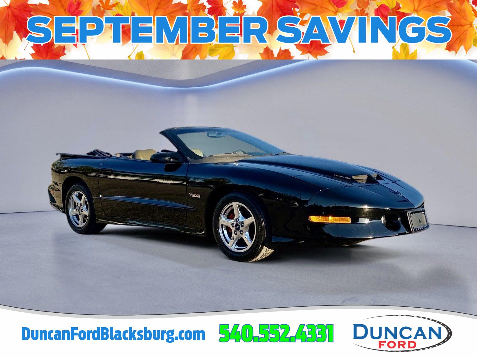 Black 1997 Pontiac Firebird Coupe Rear-Wheel Drive 4-Speed Automatic