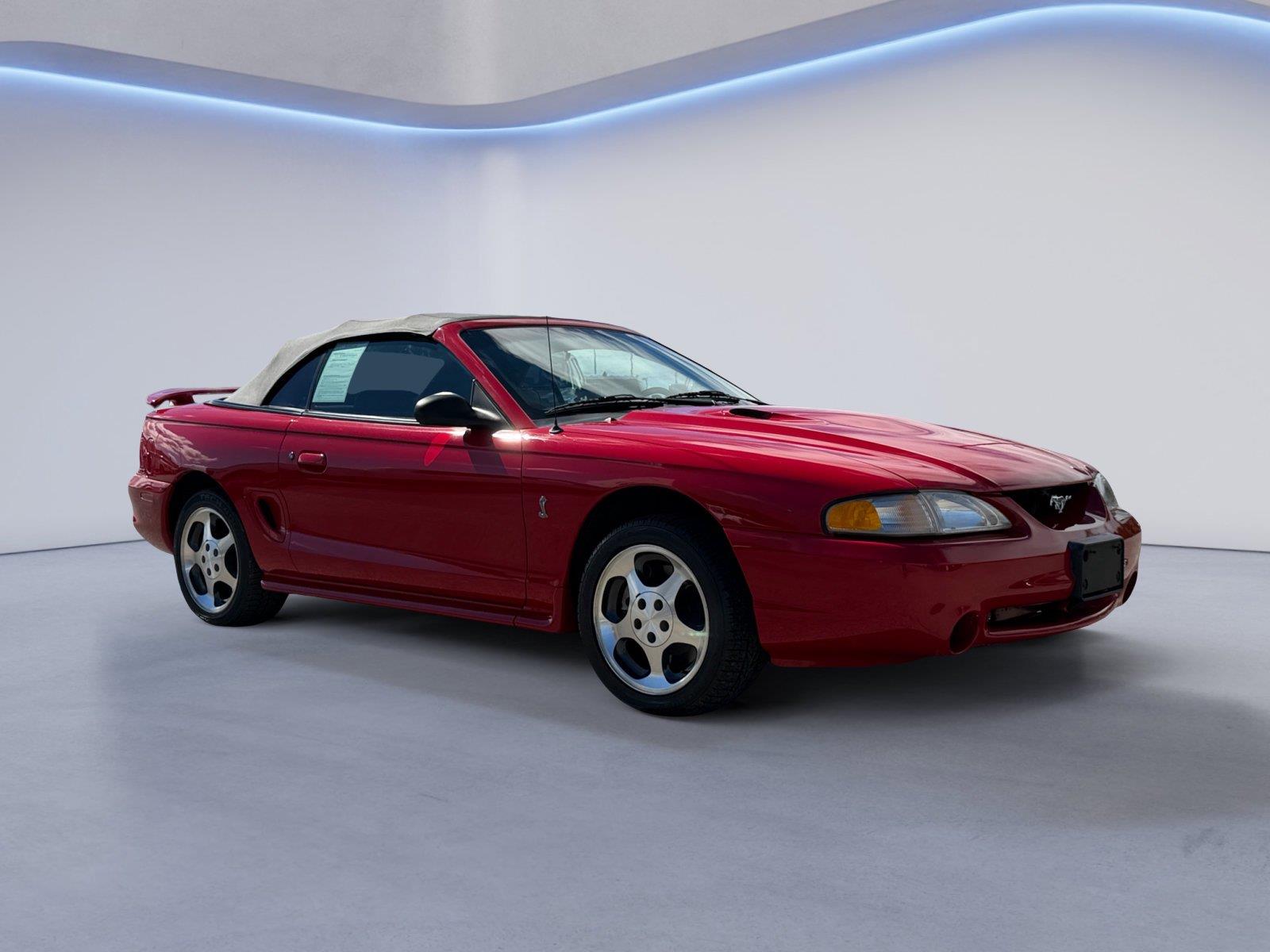 Red 1997 Ford Mustang SVT Cobra Convertible Rear-Wheel Drive 5-Speed Manual Overdrive