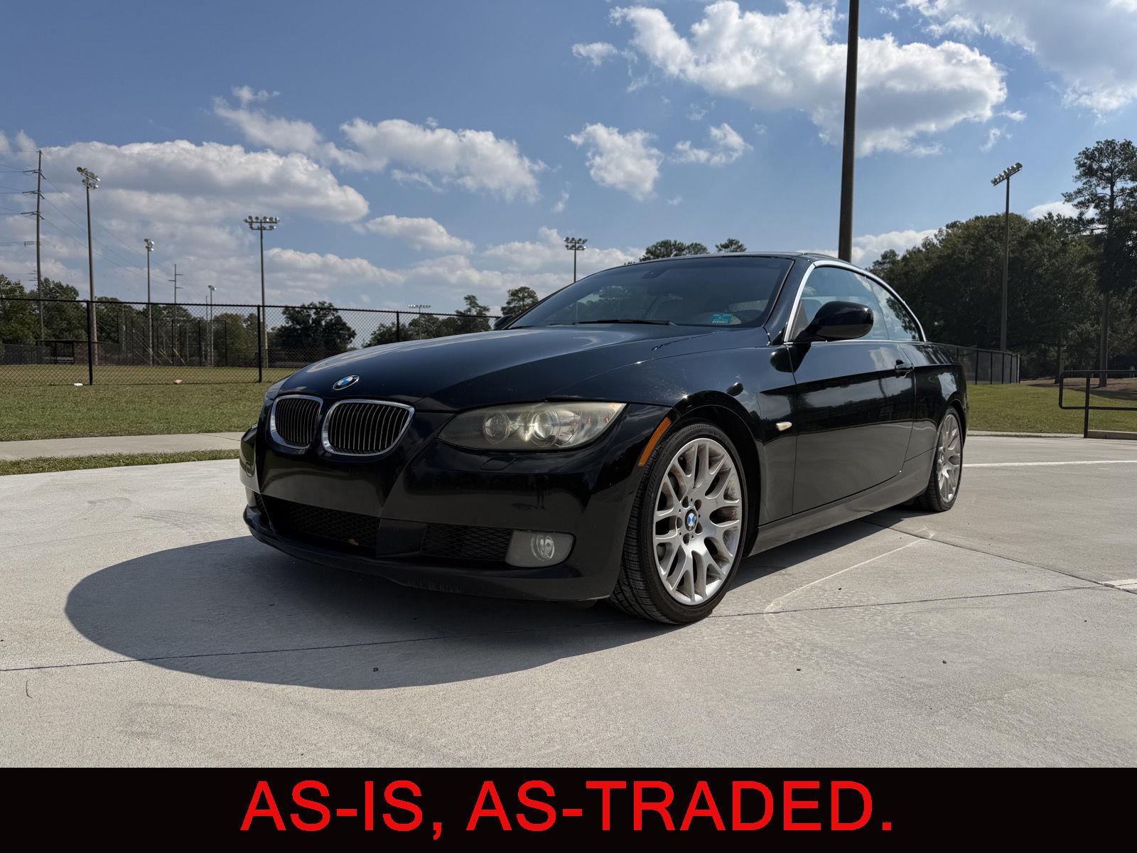 Jet Black 2010 BMW 3 Series Convertible Rear-Wheel Drive 6-Speed Manual