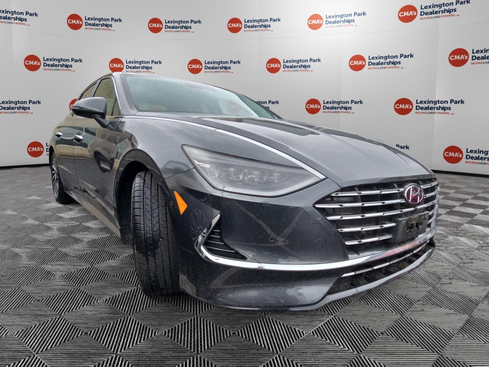Portofino Gray 2022 Hyundai Sonata Hybrid Limited FWD Sedan Front-Wheel Drive Automatic