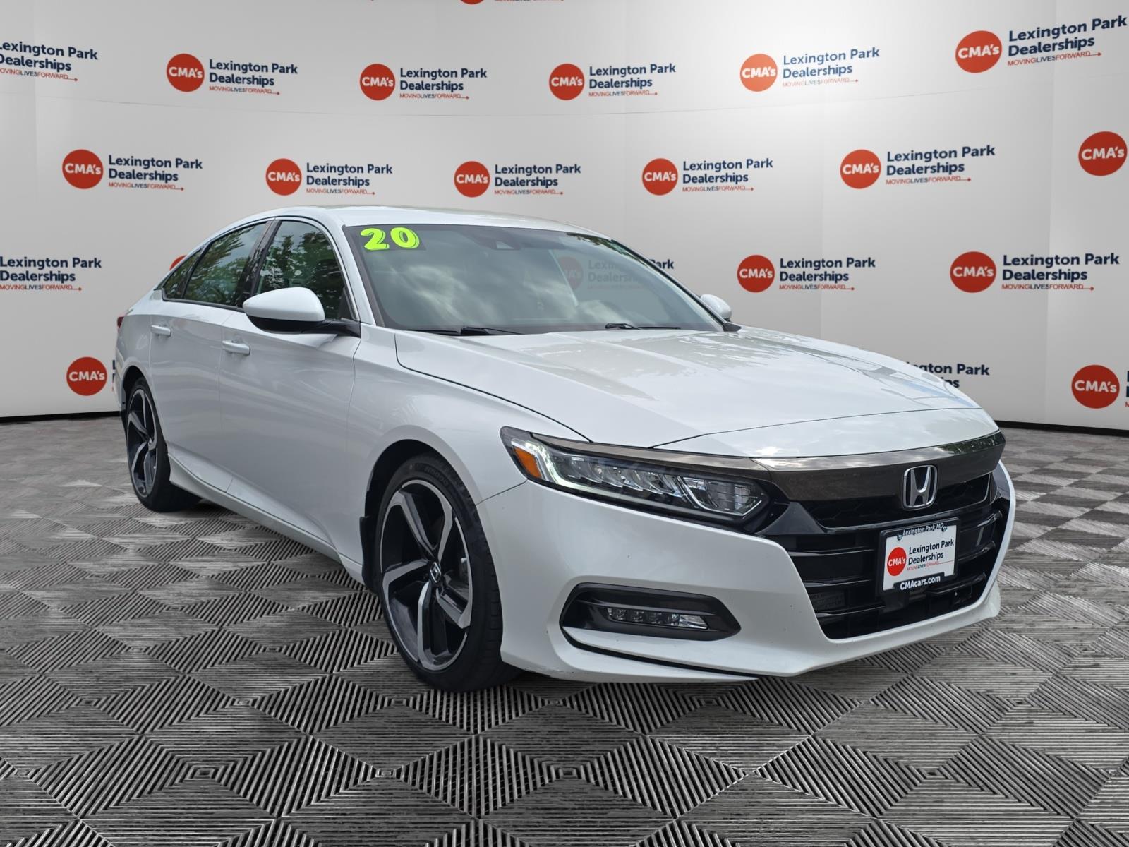 Platinum White Pearl 2020 Honda Accord Sedan Front-Wheel Drive 7-Speed CVT
