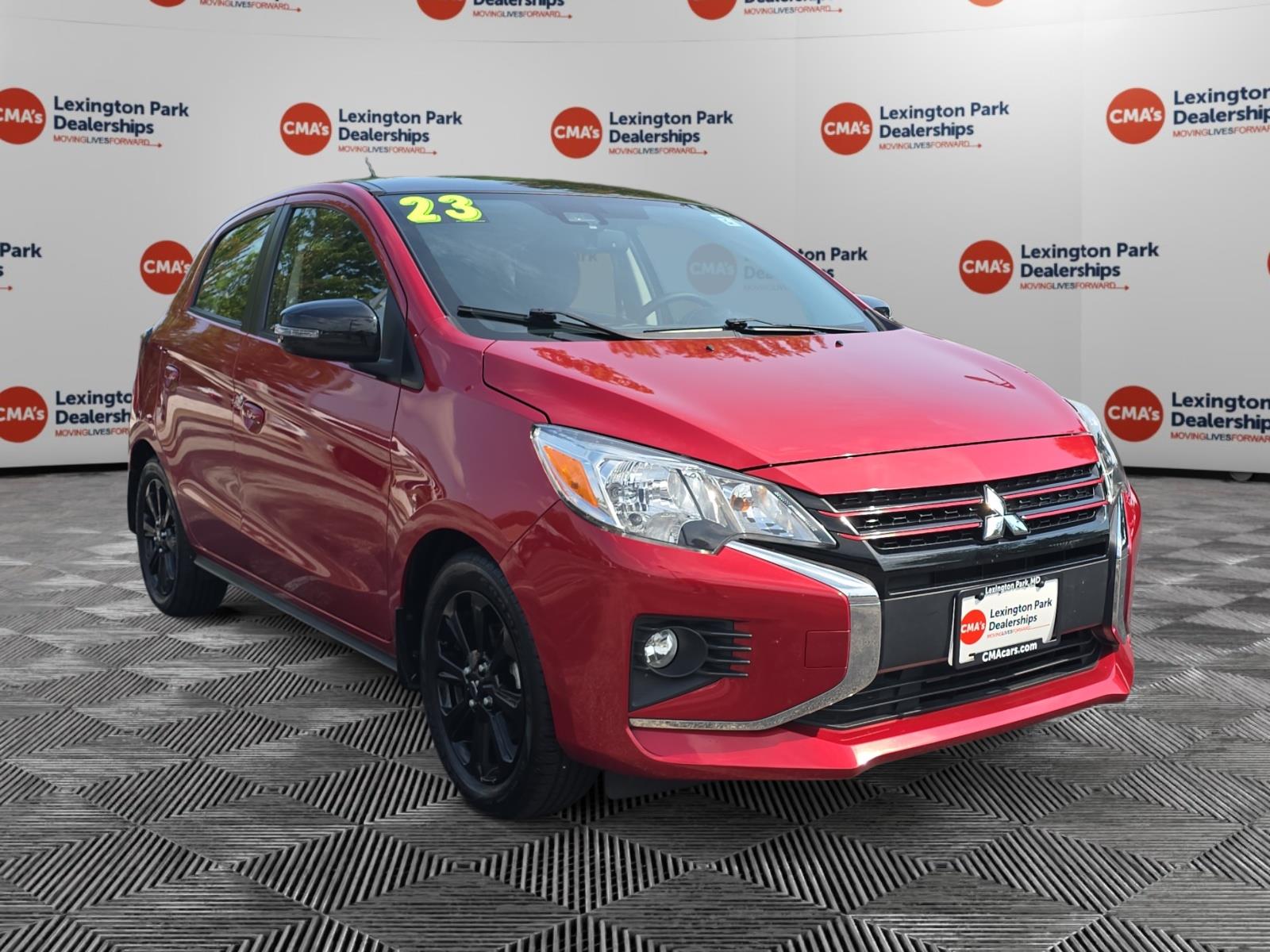 White Diamond w/Black Roof 2023 Mitsubishi Mirage Hatchback Front-Wheel Drive Continuously Variable Transmission