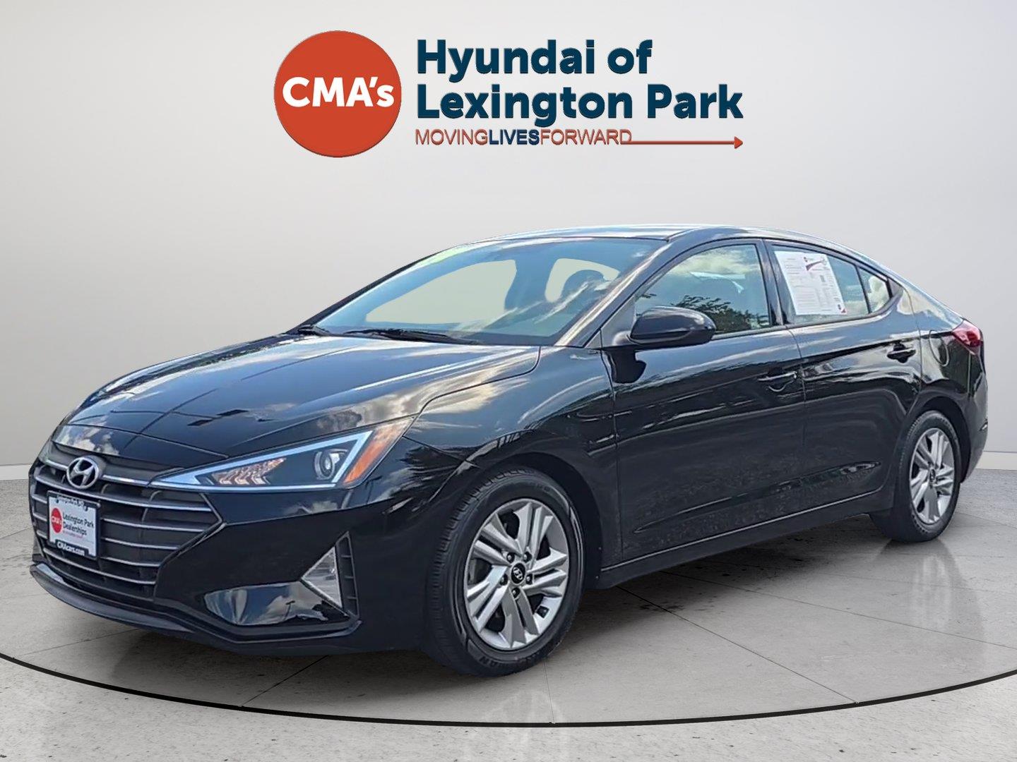 Phantom Black 2020 Hyundai Elantra Sedan Front-Wheel Drive Continuously Variable Transmission