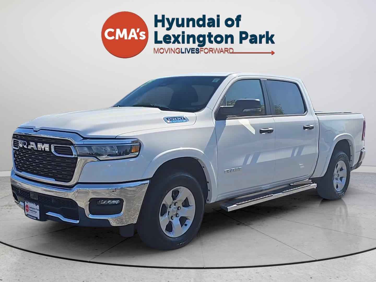Bright White Clearcoat 2025 RAM 1500 Pickup Truck Four-Wheel Drive 8-Speed Automatic