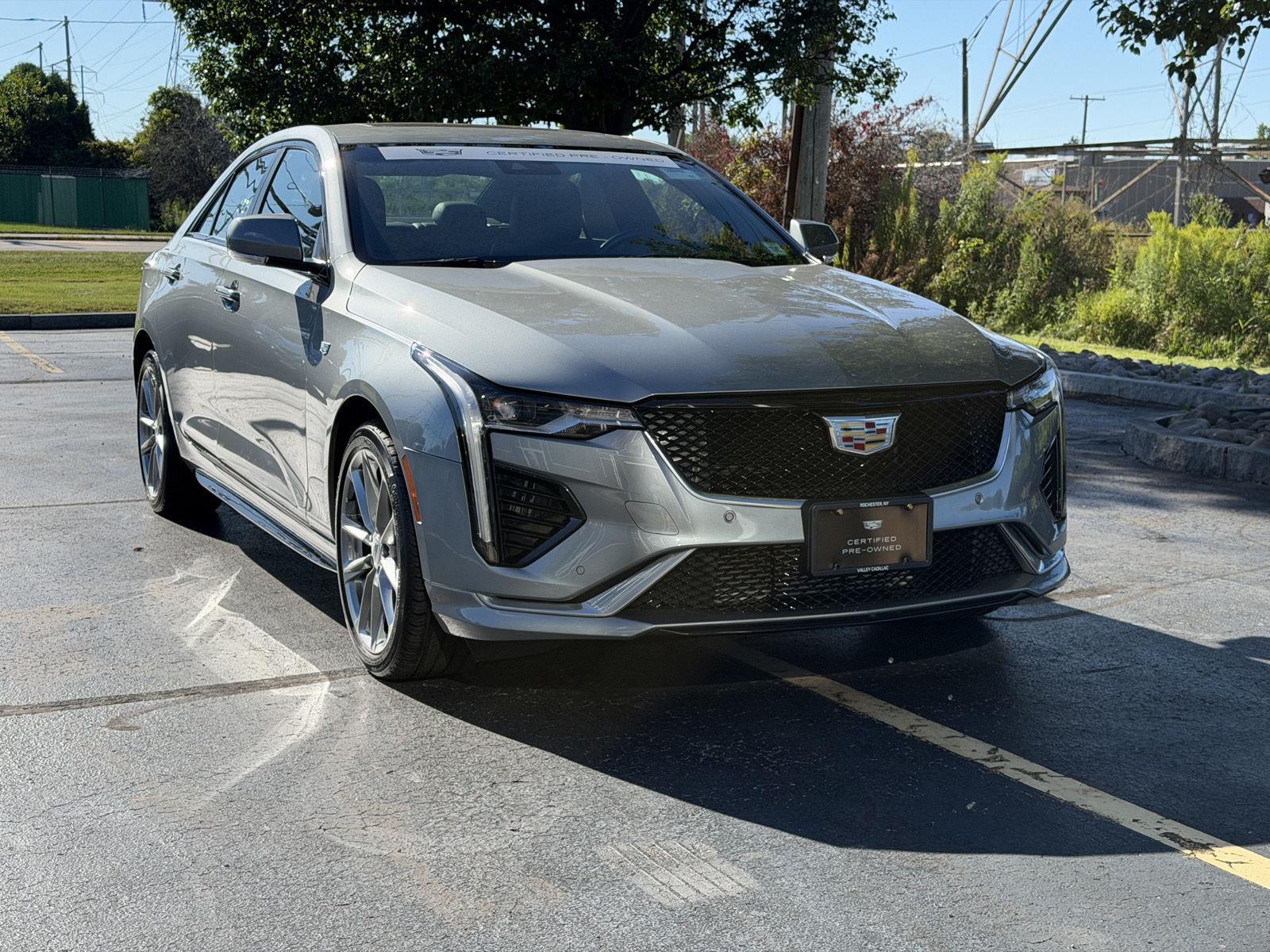 Argent Silver Metallic 2024 Cadillac CT4 Sedan All-Wheel Drive 8-Speed Automatic
