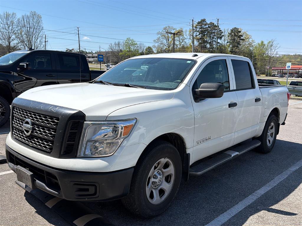 Glacier White 2019 Nissan Titan S Crew Cab RWD Pickup Truck 4X2 Automatic