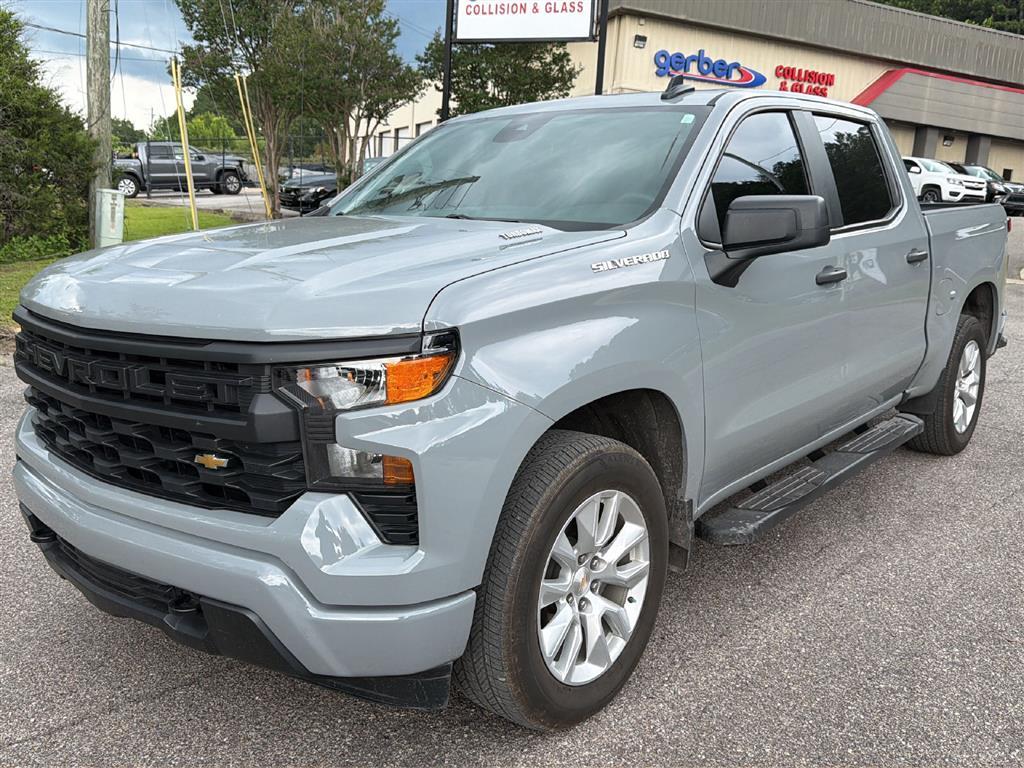 Gray 2024 Chevrolet Silverado 1500 Custom Crew Cab RWD Pickup Truck 4X2