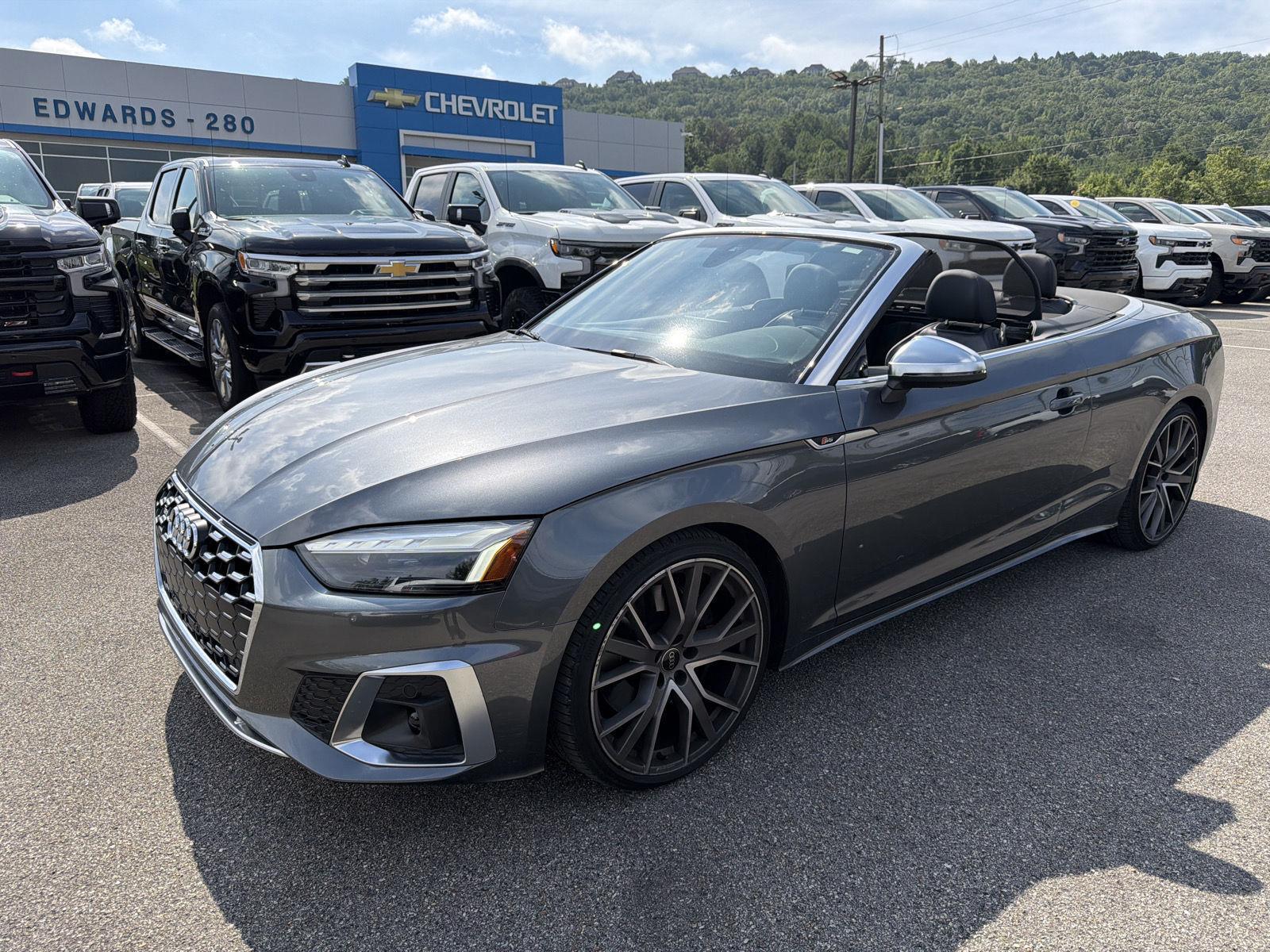 Daytona Gray Pearl Effect/Black Roof 2024 Audi S5 Convertible All-Wheel Drive Automatic