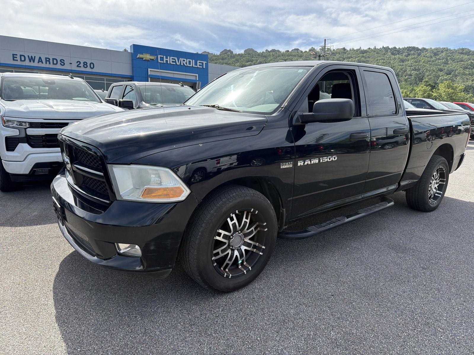 Black 2012 RAM 1500 Pickup Truck 4X2 6-Speed Automatic
