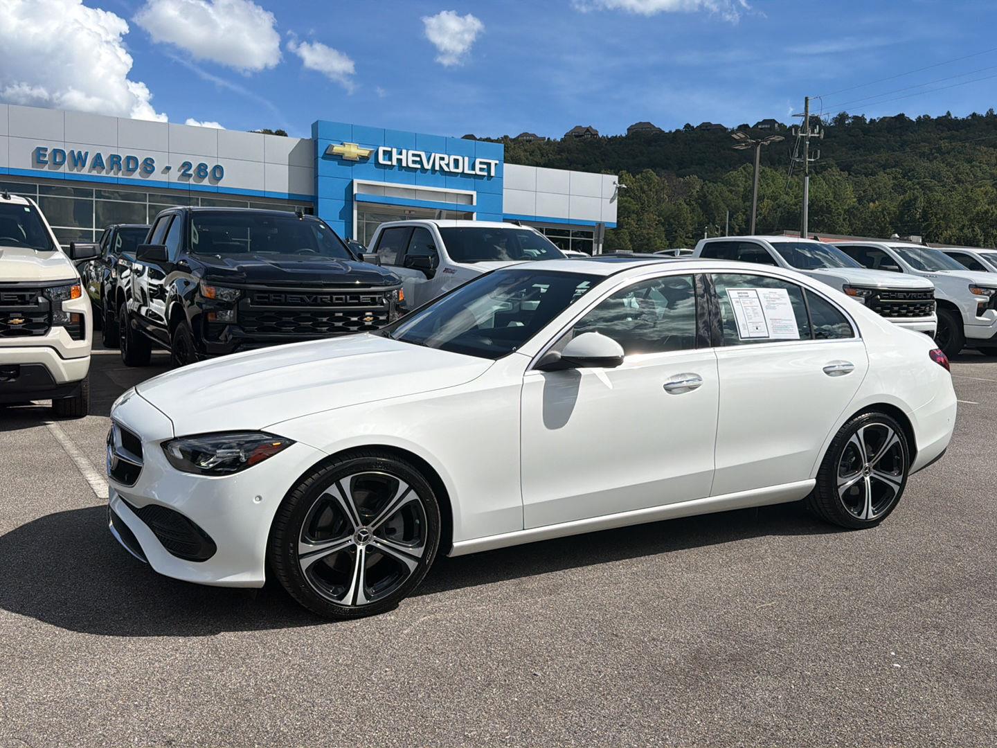 Polar White 2024 Mercedes-Benz C-Class Sedan Rear-Wheel Drive Automatic