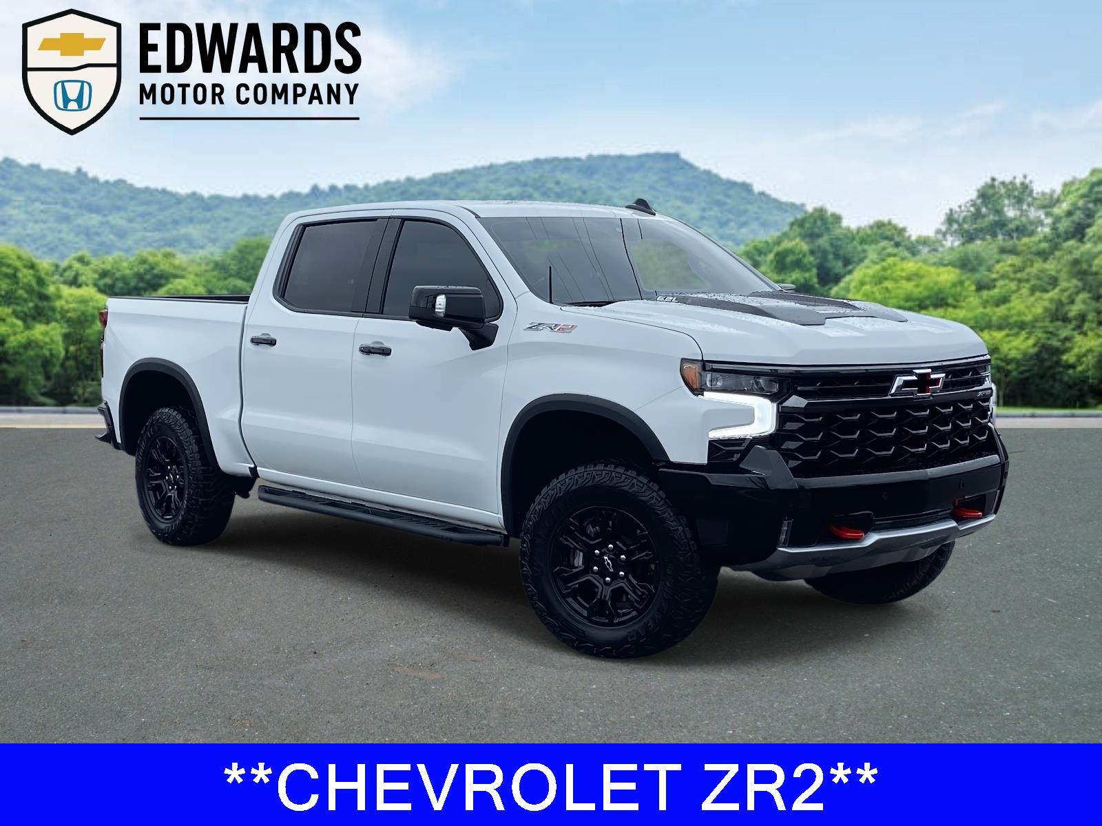 White 2026 Chevrolet Silverado 1500 ZR2 Crew Cab 4WD Pickup Truck Four-Wheel Drive