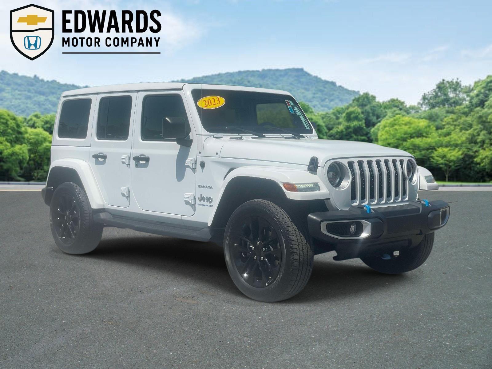 Bright White Clearcoat 2023 Jeep Wrangler 4xe Sahara 4WD SUV / Crossover Four-Wheel Drive 8-Speed Automatic