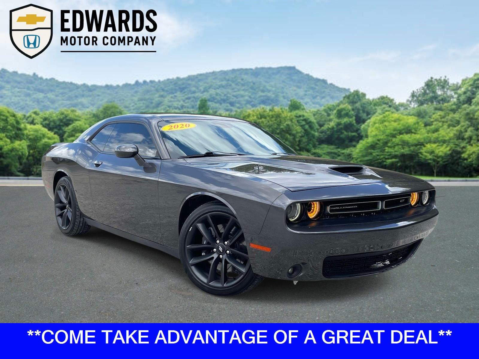 Gray (Granite Pearlcoat) 2020 Dodge Challenger GT RWD Coupe Rear-Wheel Drive 8-Speed Automatic
