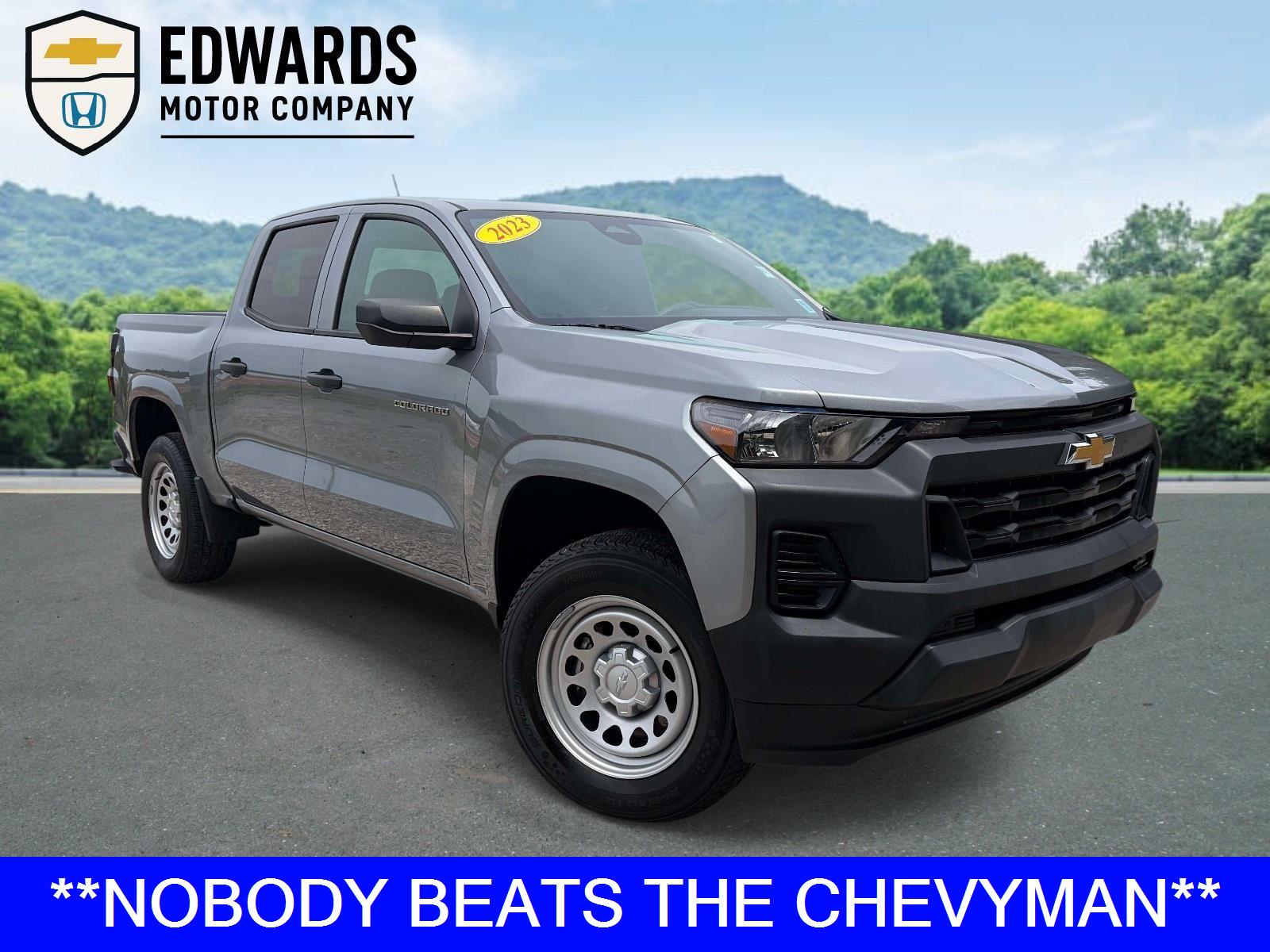 Sterling Gray Metallic 2023 Chevrolet Colorado Work Truck Crew Cab RWD Pickup Truck 4X2 8-Speed Automatic