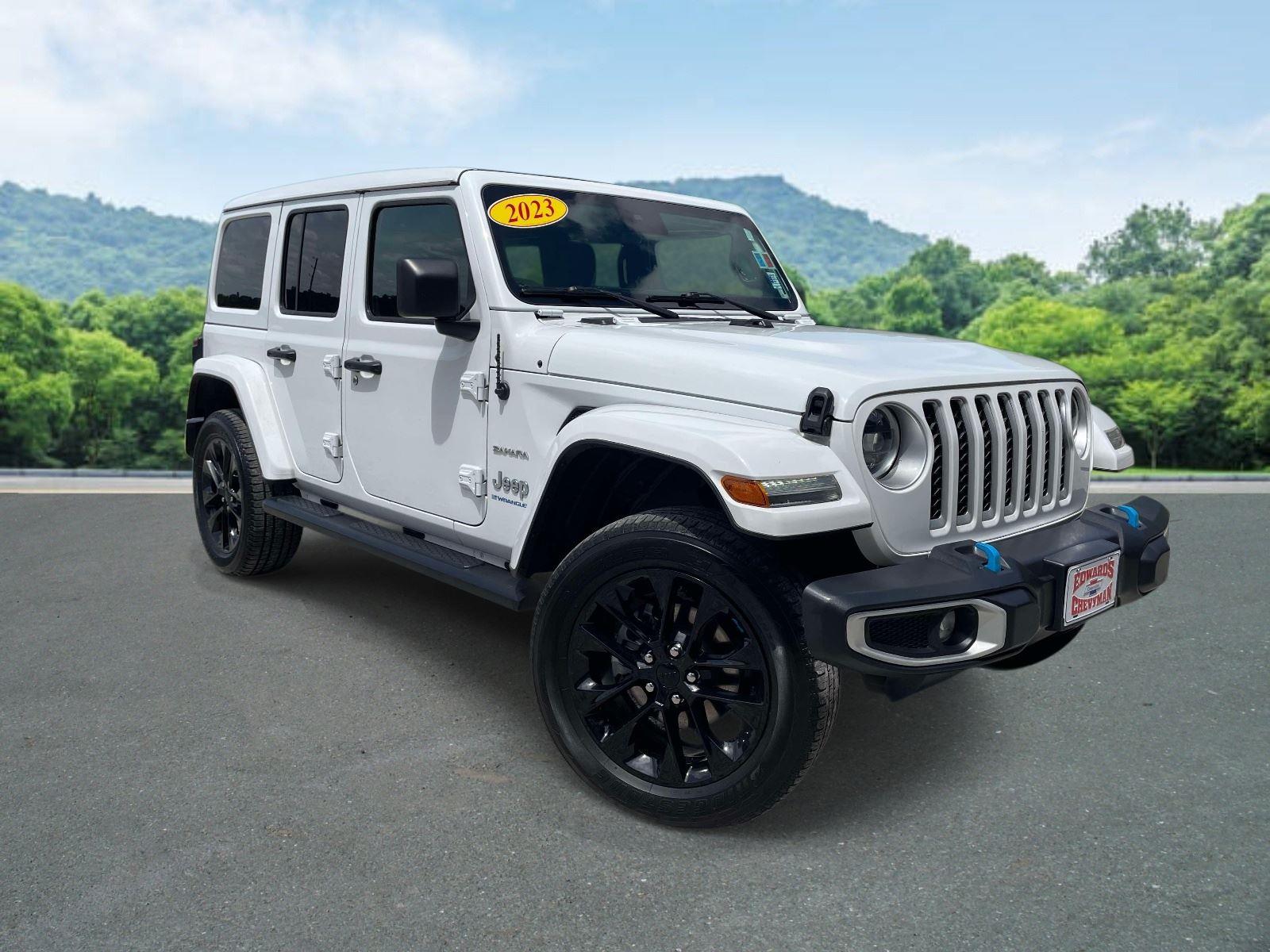 Bright White Clearcoat 2023 Jeep Wrangler 4xe Sahara 4WD SUV / Crossover Four-Wheel Drive 8-Speed Automatic